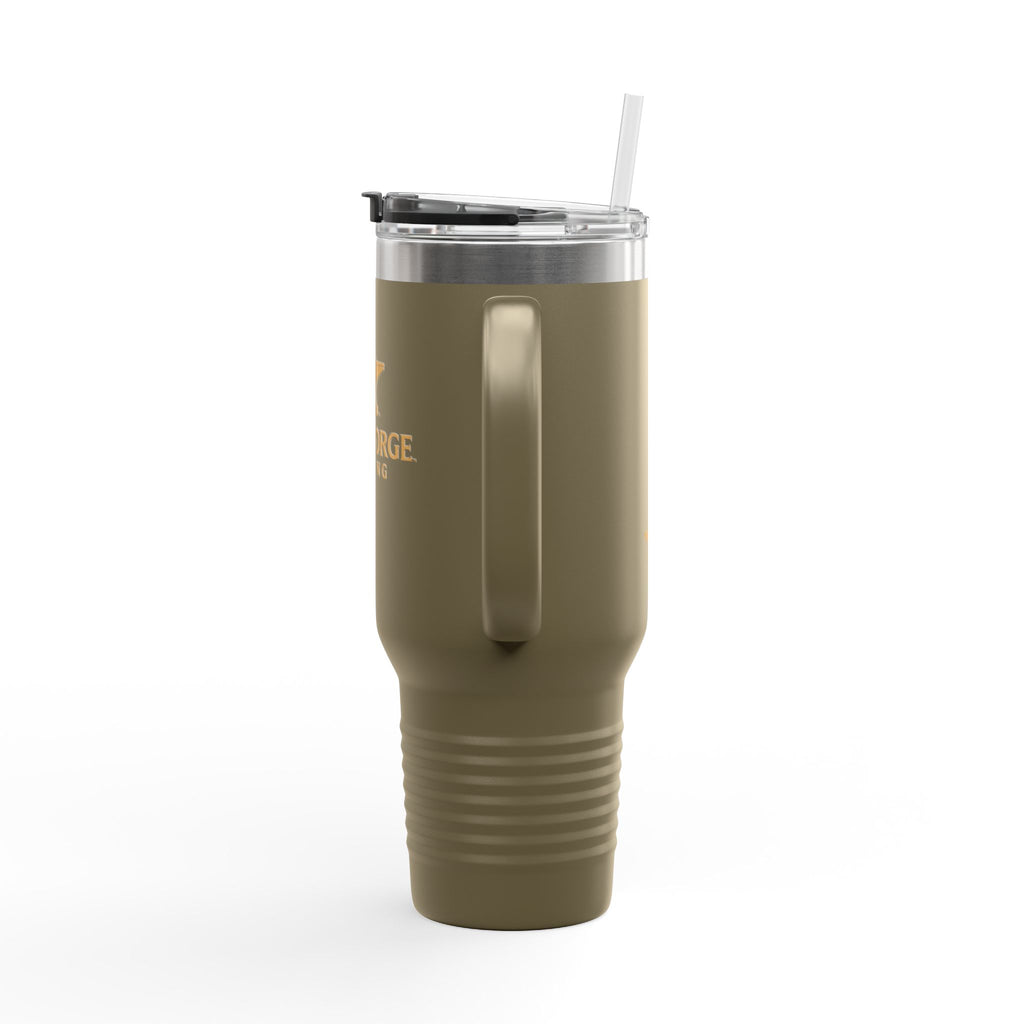 40oz Insulated Travel Mug — FaithForge Gaming Logo