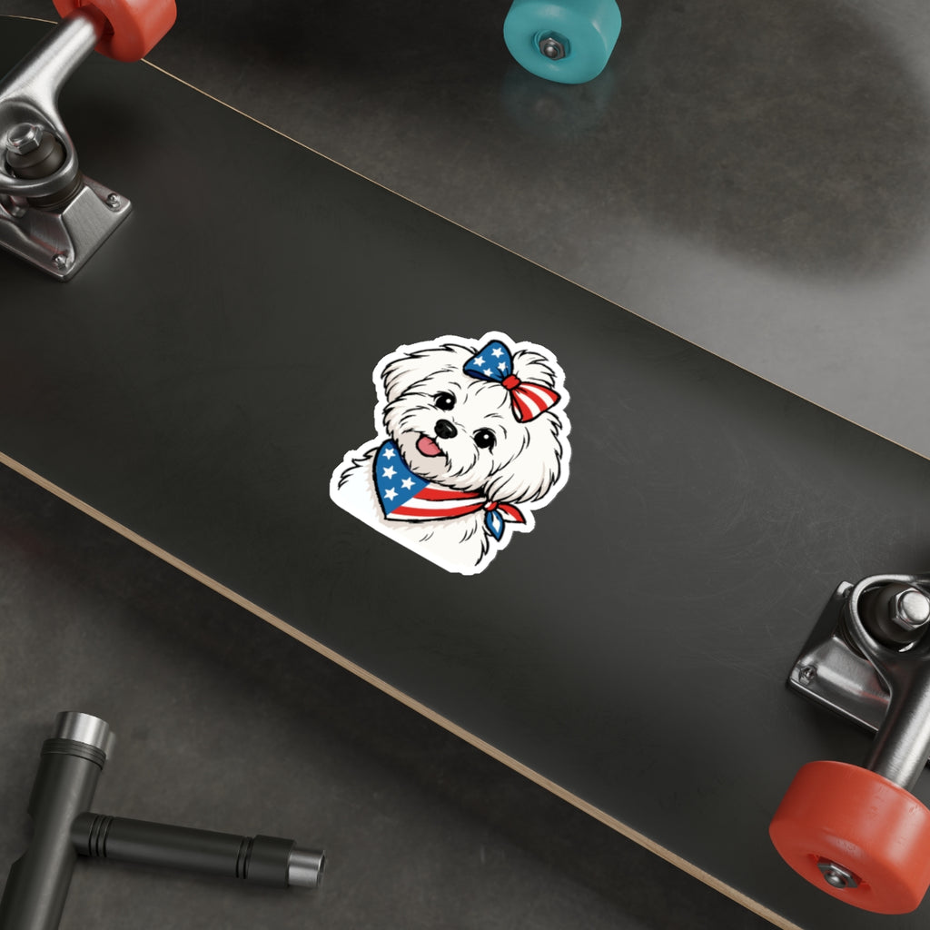 Copy of Patriotic Sticker Pack — Puppy Love 4th of July Red White Blue Die-Cut Stickers