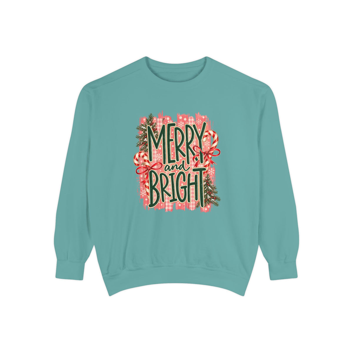 Merry and Bright Sweatshirt — Festive Christmas Holiday Crewneck