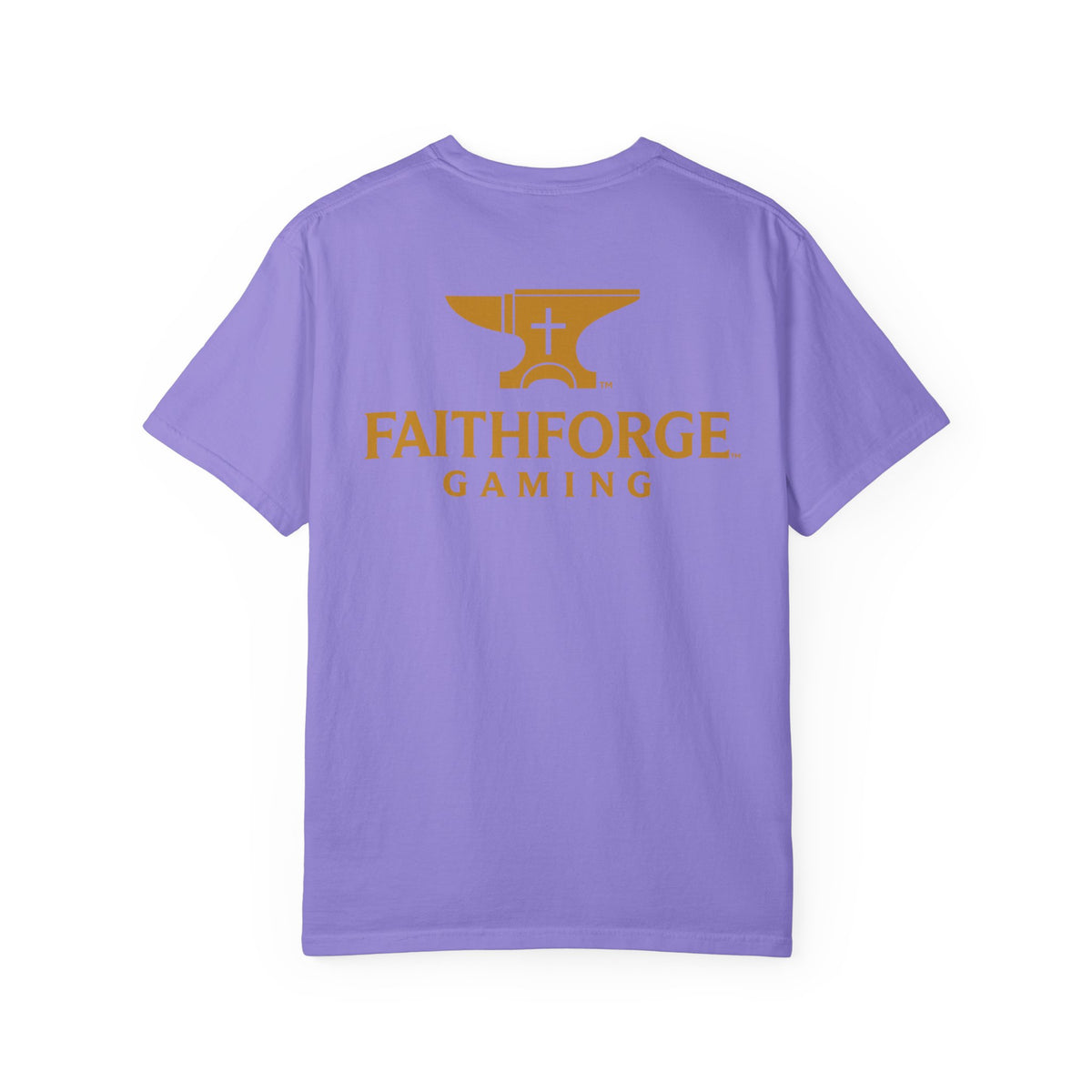 FaithForge Gaming T-Shirt — Logo Tee with Anvil & Cross (Christian Gamer Apparel)