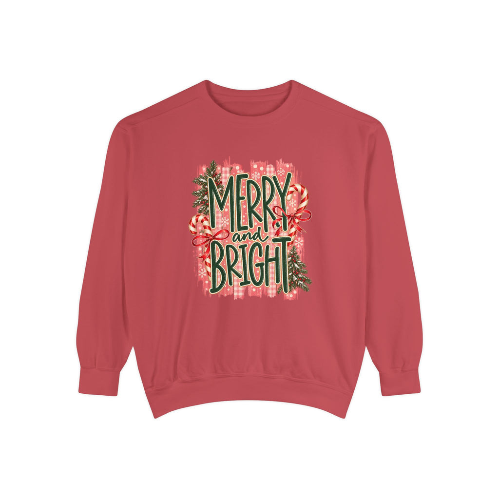 Merry and Bright Sweatshirt — Festive Christmas Holiday Crewneck