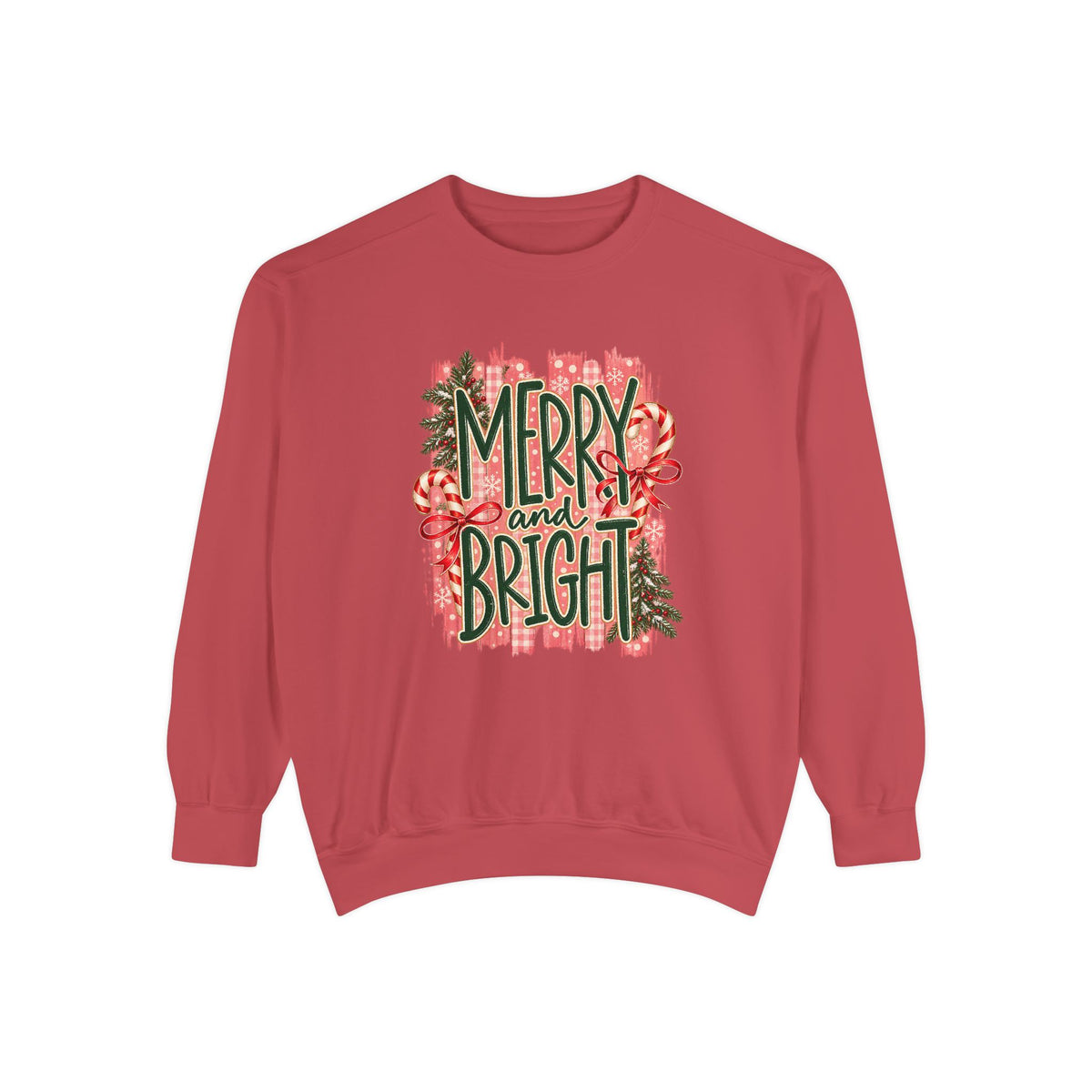 Merry and Bright Sweatshirt — Festive Christmas Holiday Crewneck