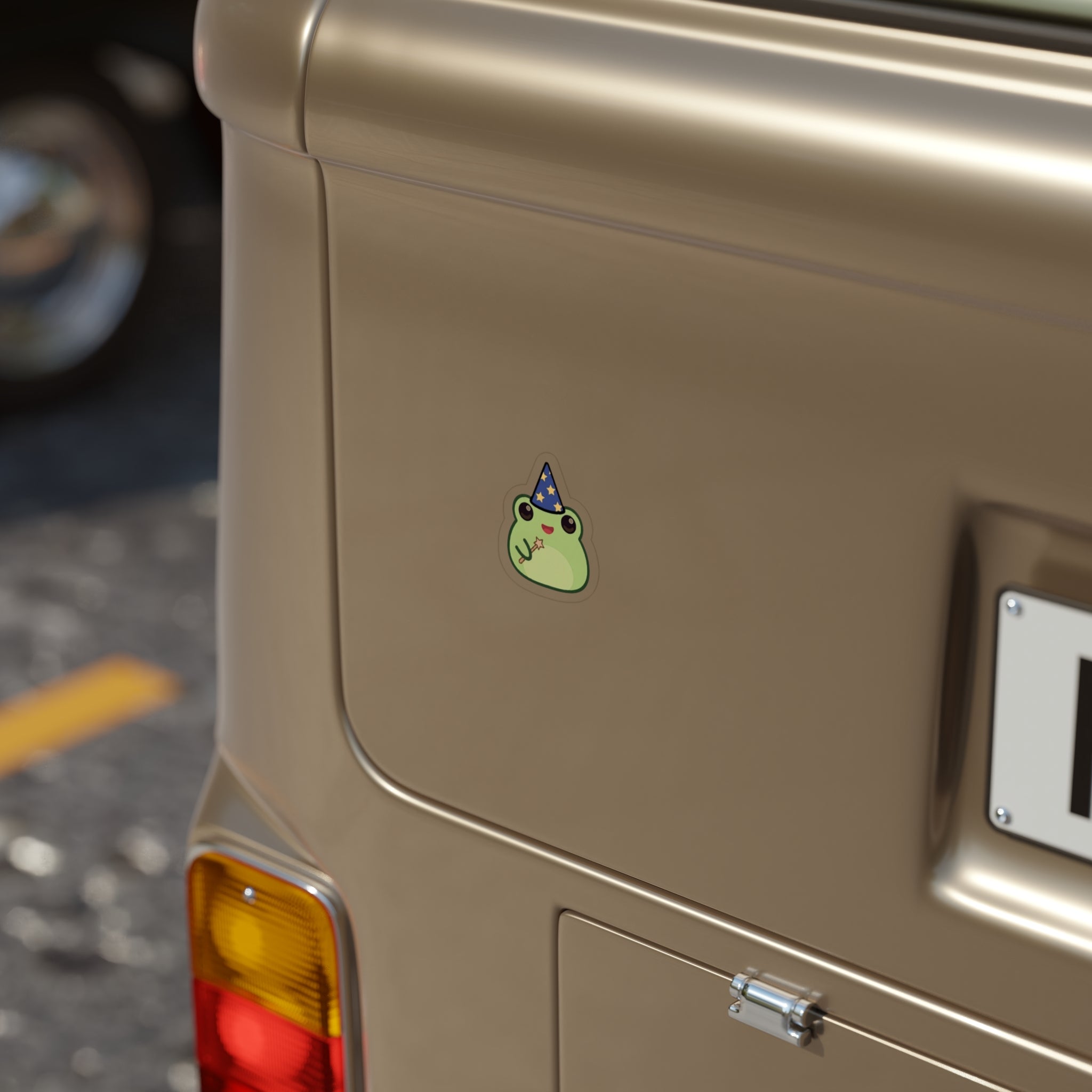 Frog Mage Die-Cut Outdoor Sticker - Waterproof Transparent Logo Decal