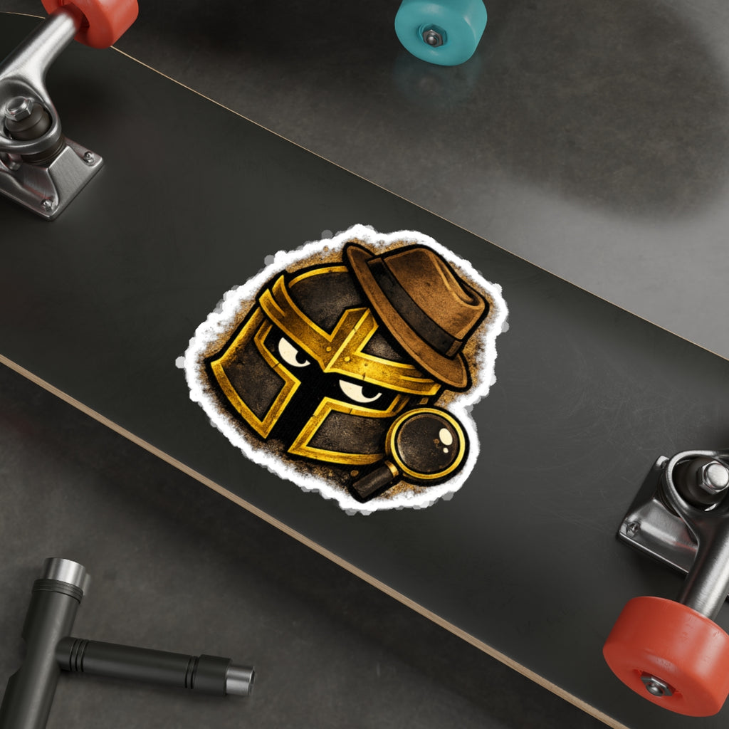 FaithForge Knight Detective Die-Cut Sticker — Water-resistant vinyl