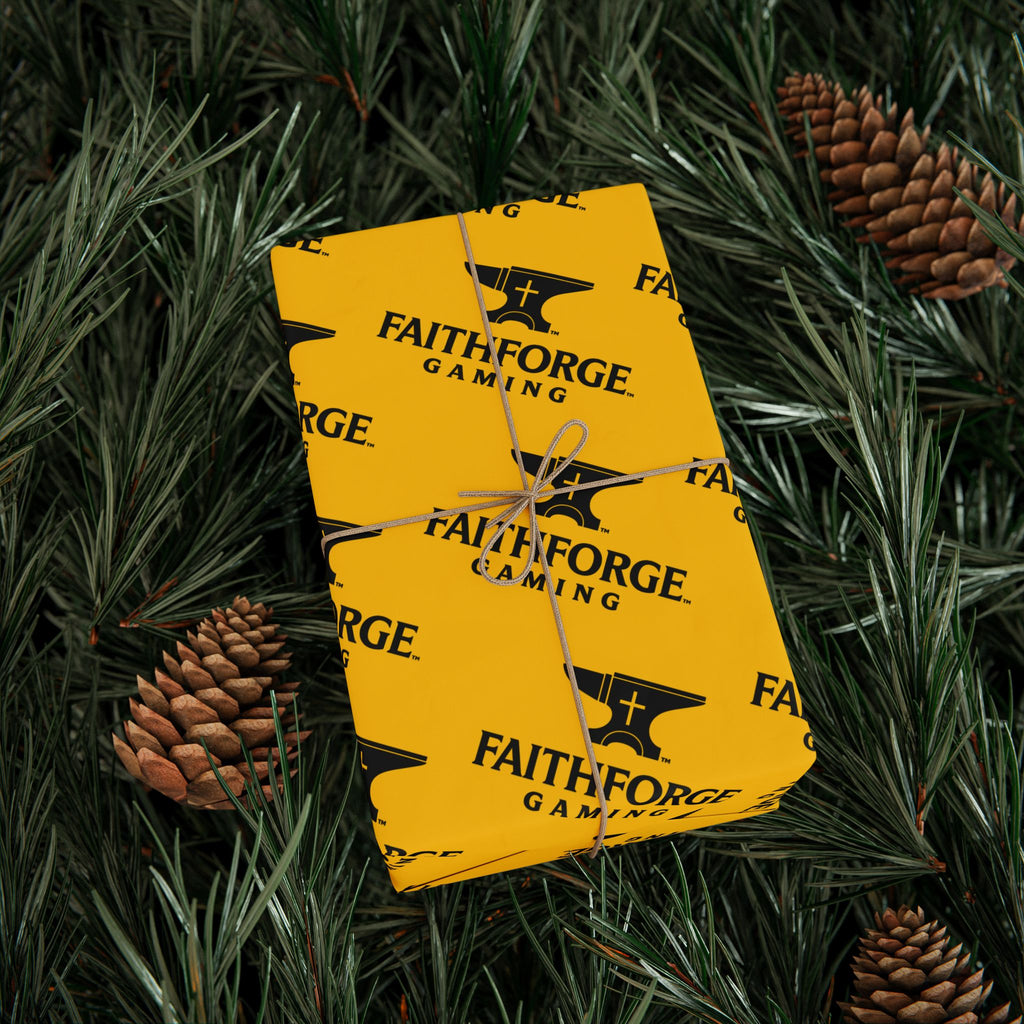 FFG Logo Wrapping Paper – Yellow FaithForge Repeat Pattern