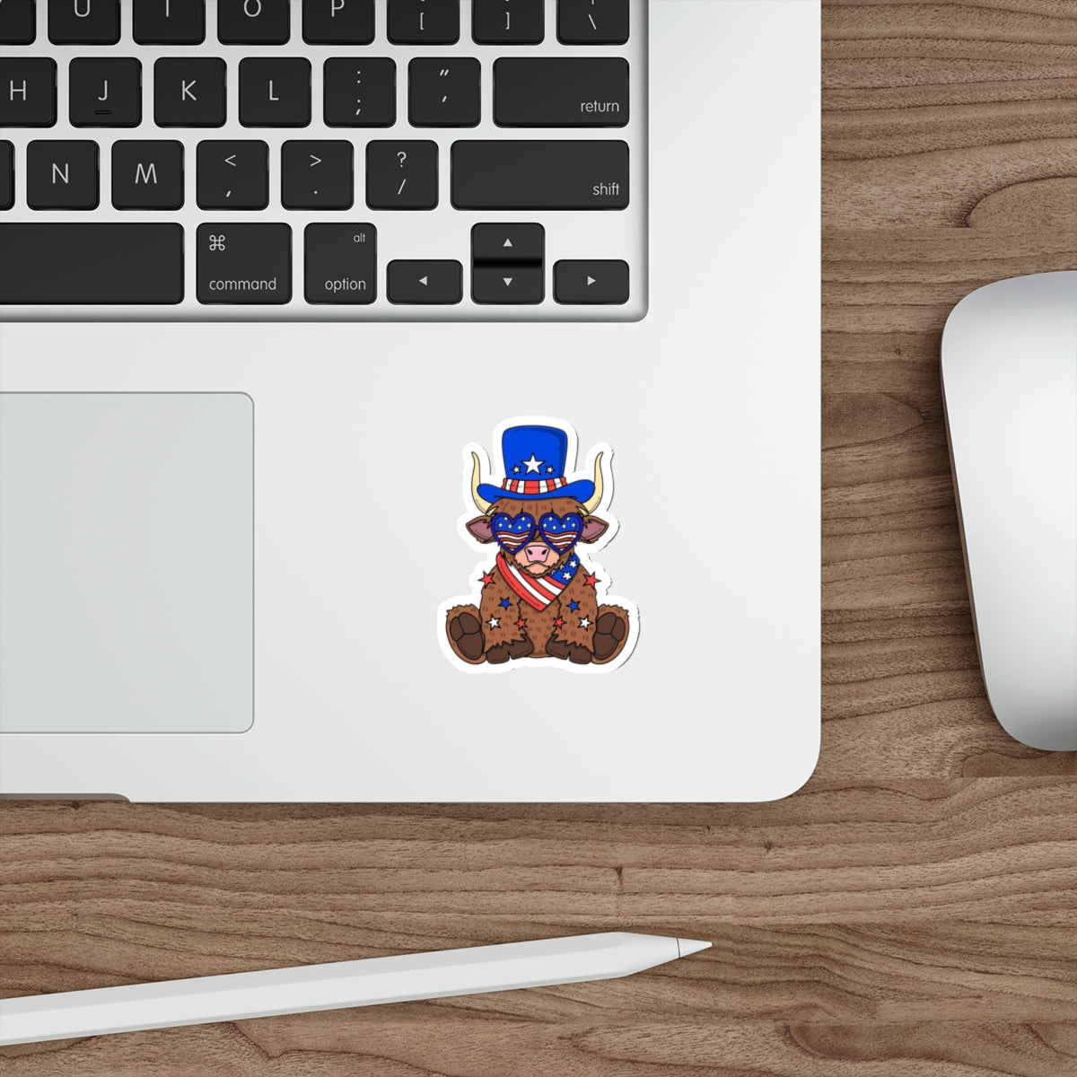 Patriotic Sticker Pack — Star Spangled Bull 4th of July Red White Blue Die-Cut Stickers