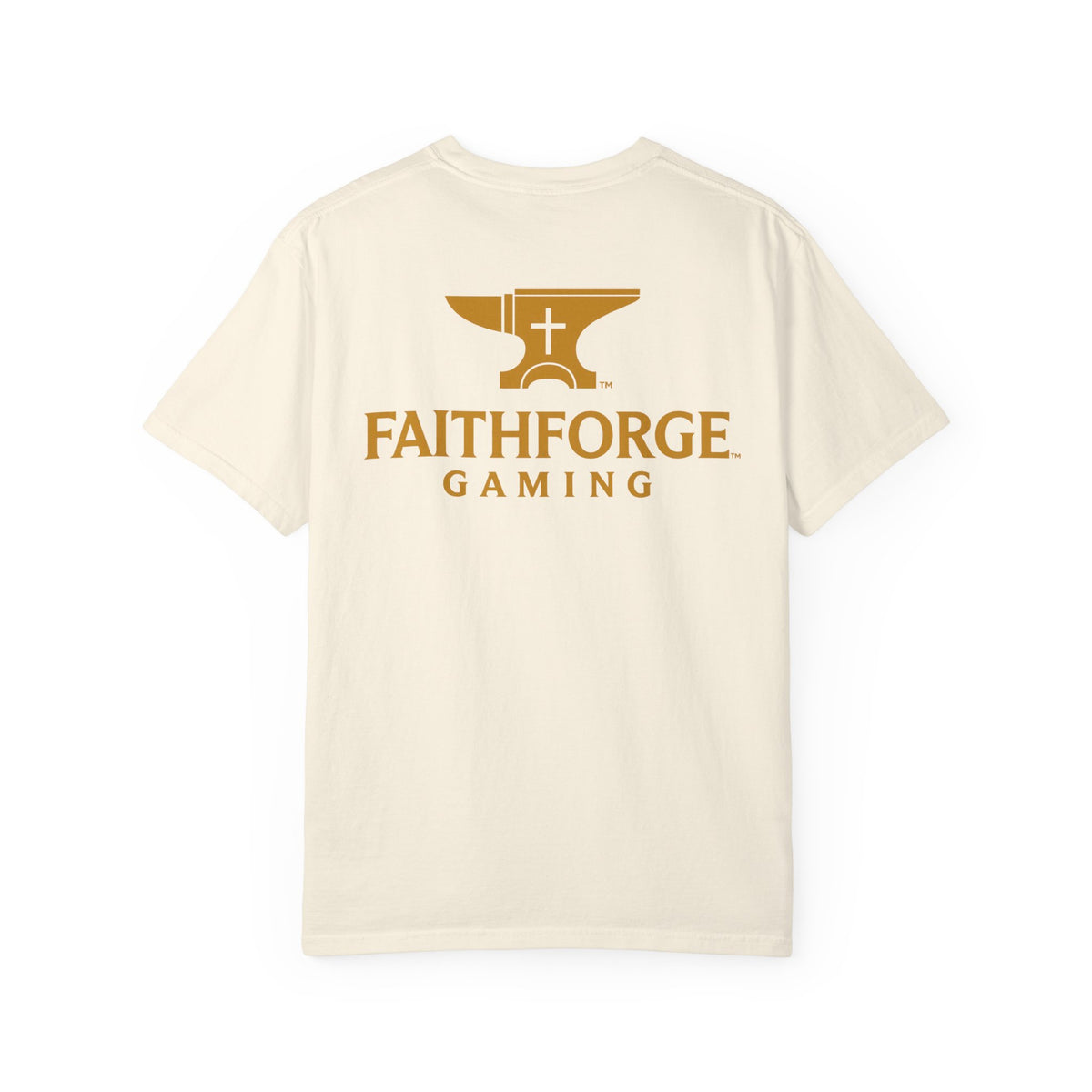 FaithForge Gaming T-Shirt — Logo Tee with Anvil & Cross (Christian Gamer Apparel)