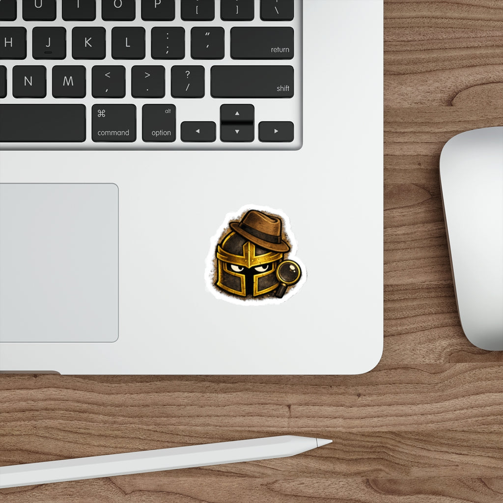FaithForge Knight Detective Die-Cut Sticker — Water-resistant vinyl
