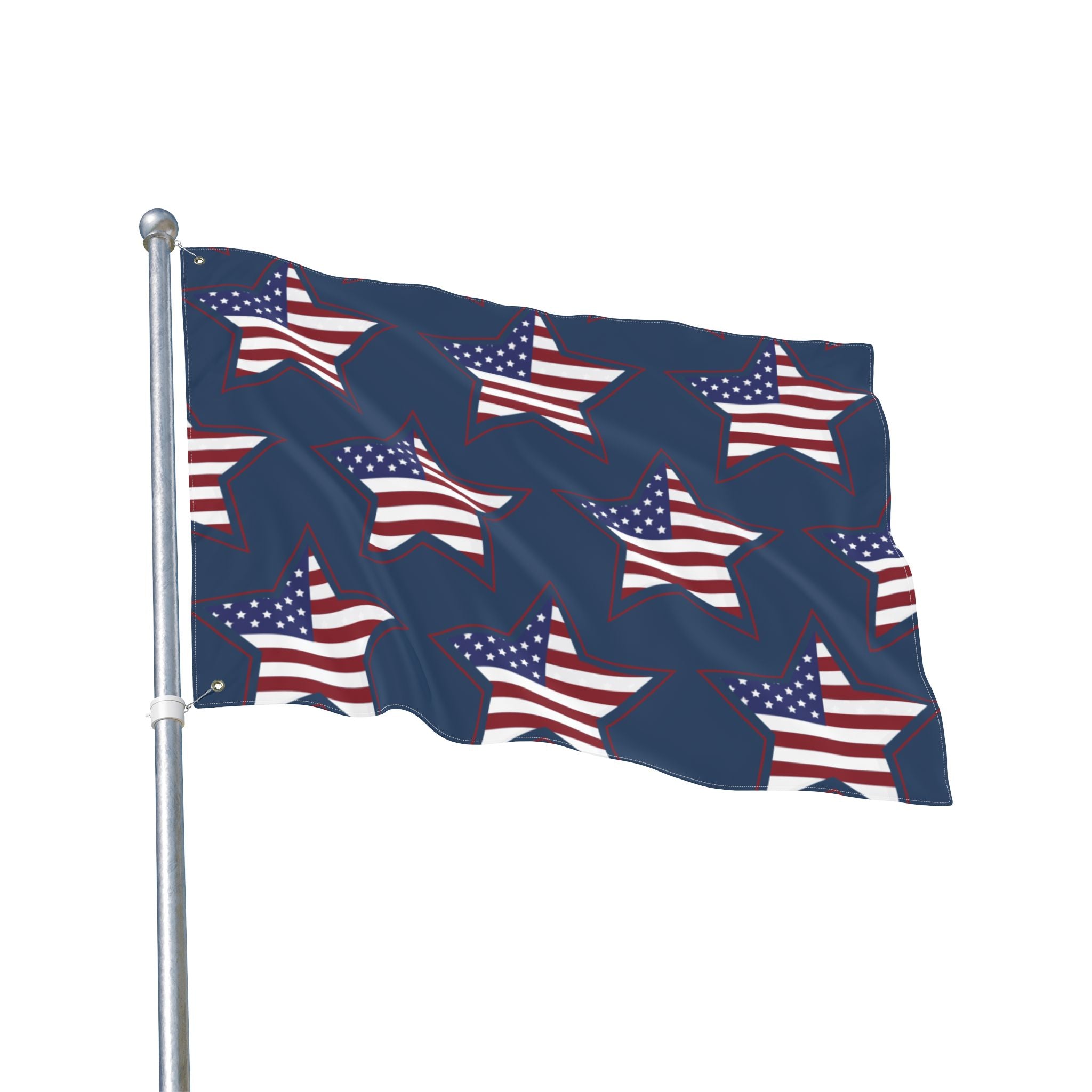 American Star Pattern Double-Sided Flag – Patriotic Stars & Stripes Garden Flag for 4th of July, Memorial Day, Veterans Day