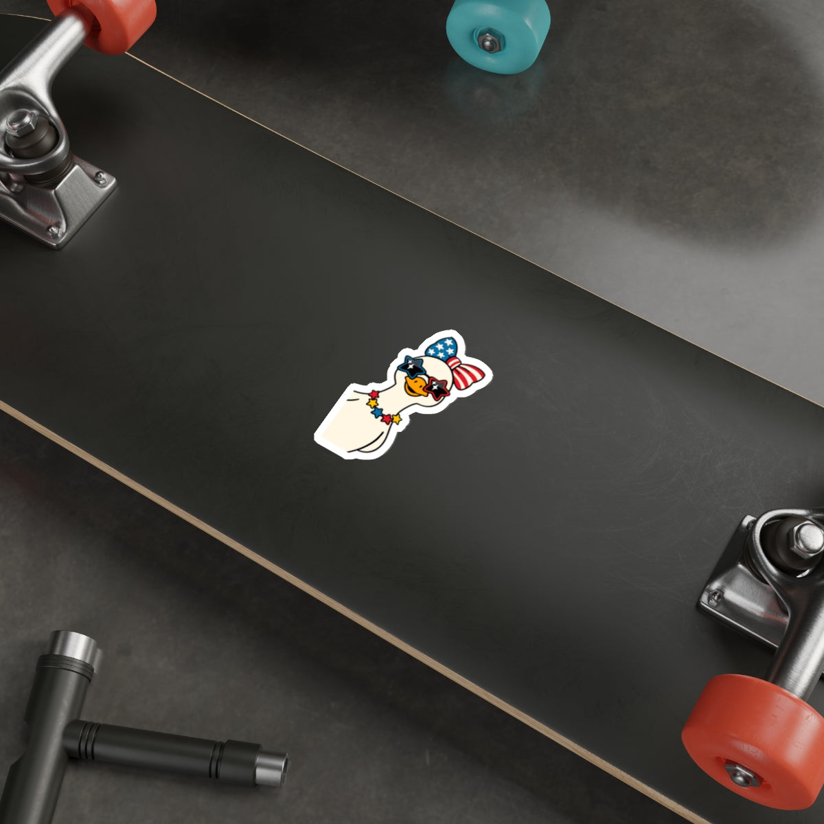 Patriotic Goose Die-Cut Sticker