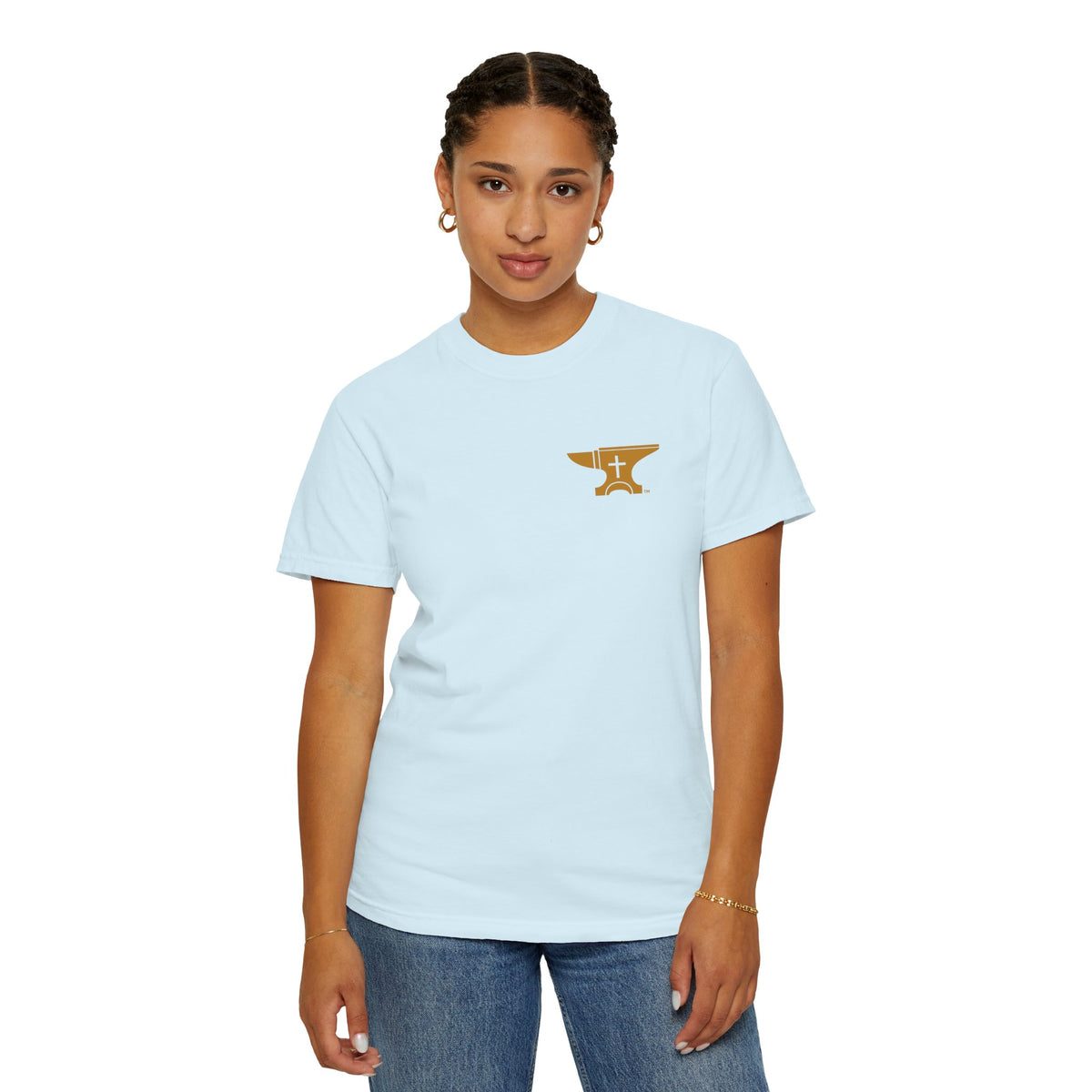 FaithForge Gaming T-Shirt — Logo Tee with Anvil & Cross (Christian Gamer Apparel)