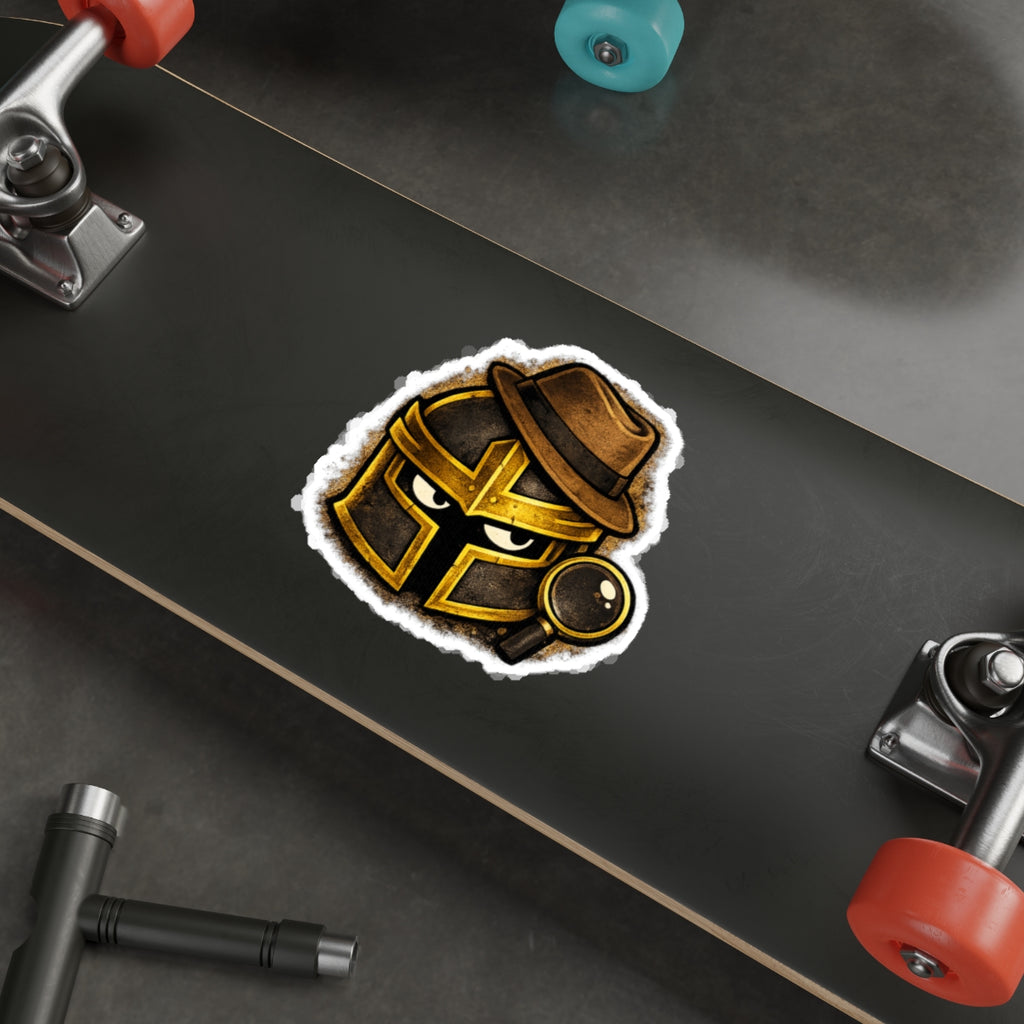 FaithForge Knight Detective Die-Cut Sticker — Water-resistant vinyl