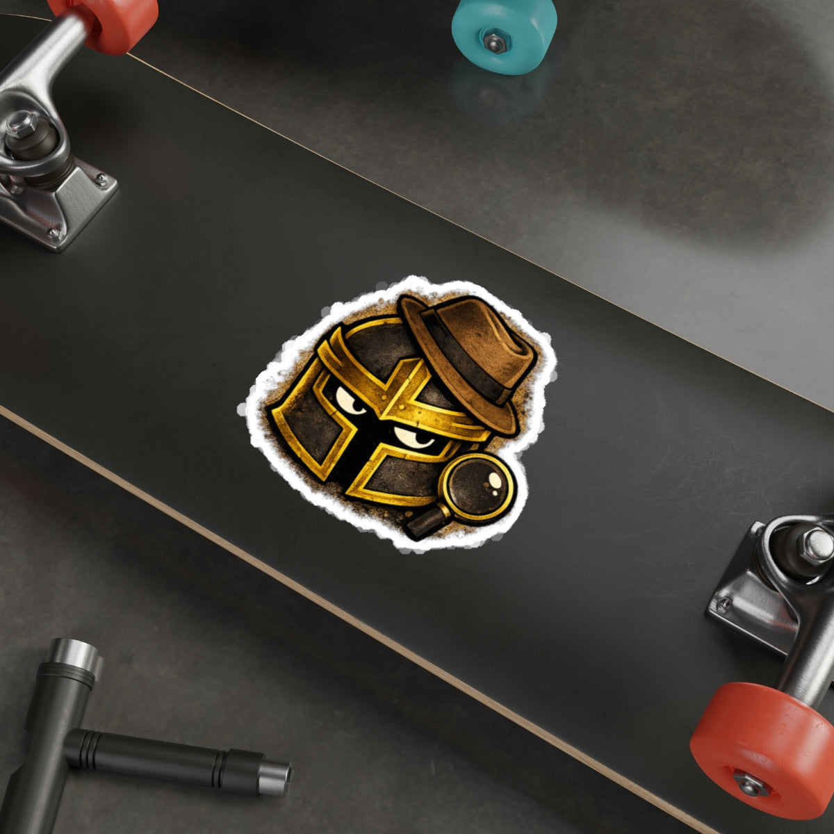 FaithForge Knight Detective Die-Cut Sticker — Water-resistant vinyl