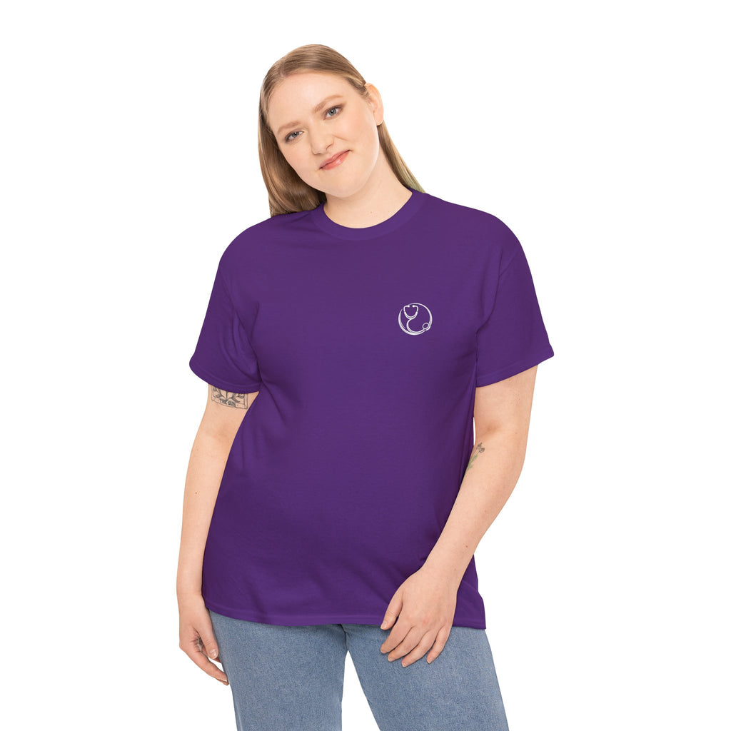 DoctorJSWAYS Let Me Explain T-Shirt — Minimal Logo Black Tee with Bold Back Text