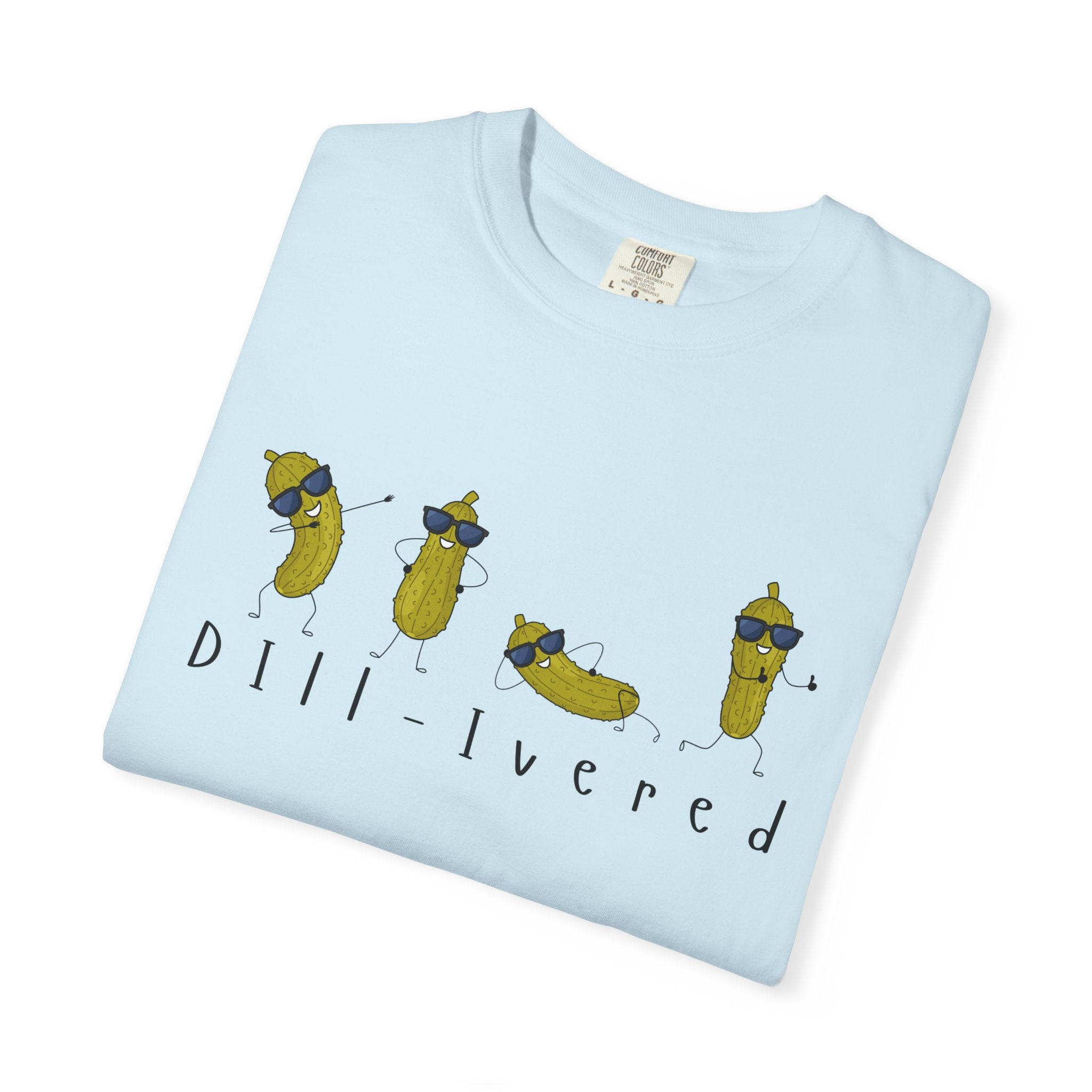 Dill-Livered Pickle Pun T-Shirt — Funny Pickle Lover Tee