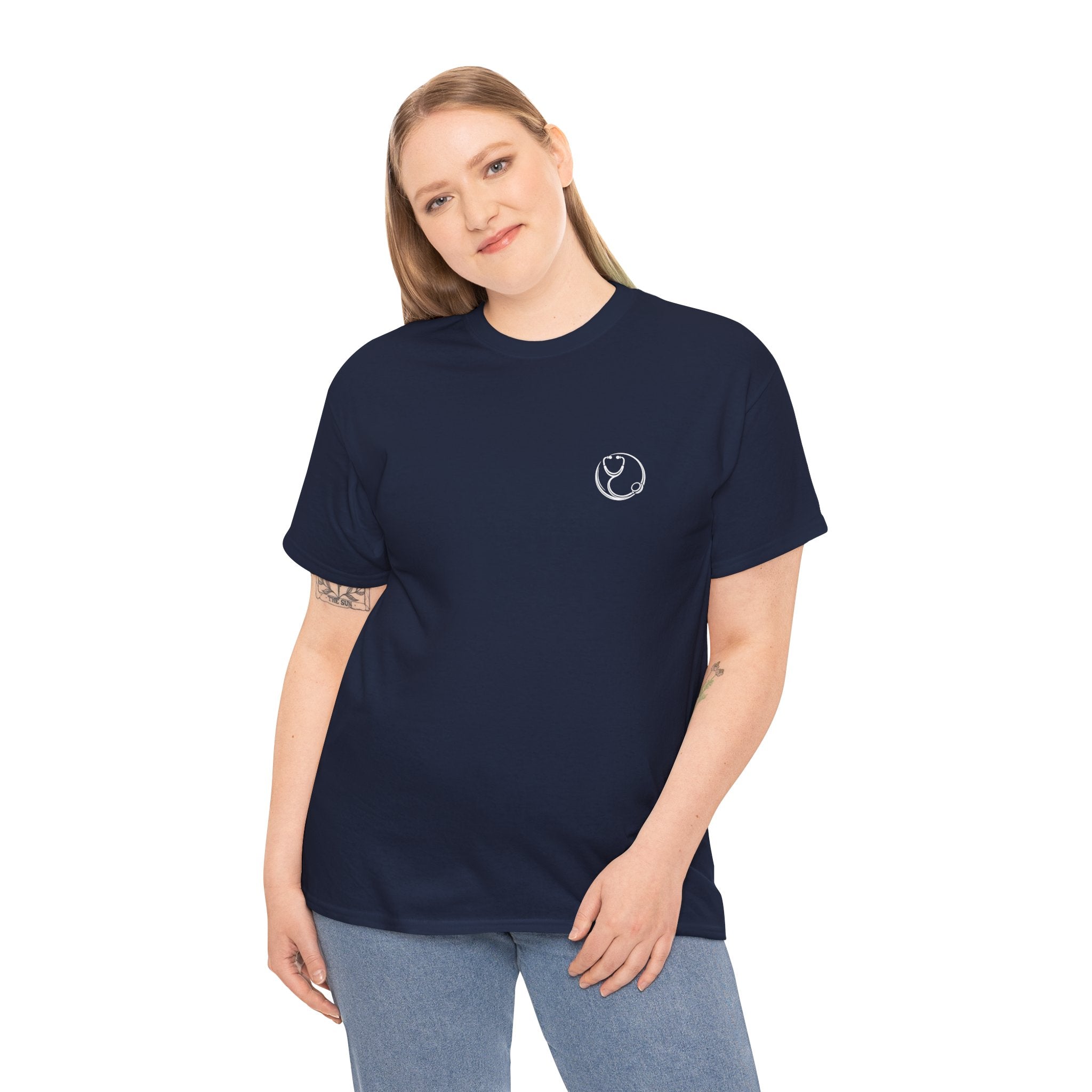 DoctorJSWAYS Let Me Explain T-Shirt — Minimal Logo Black Tee with Bold Back Text