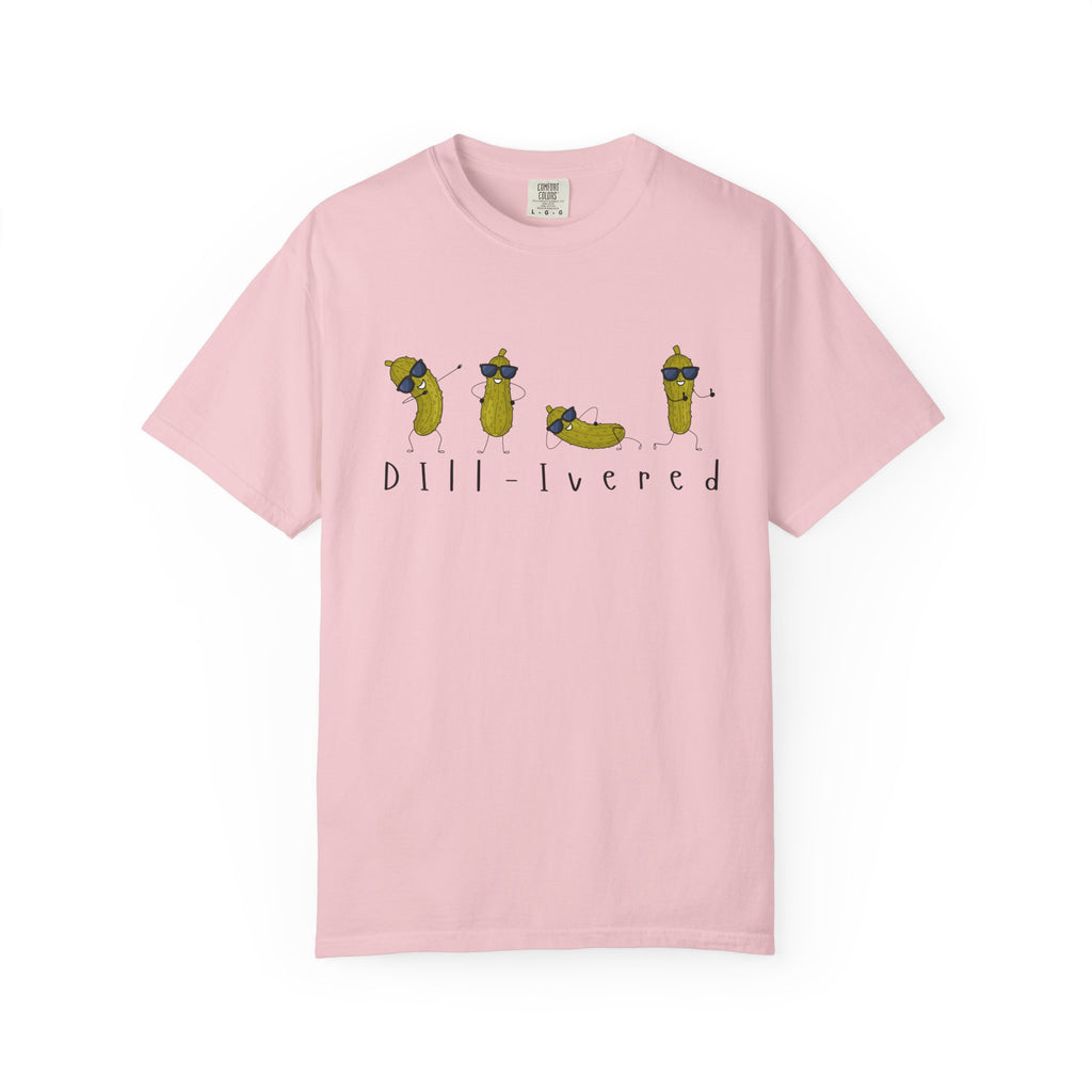Dill-Livered Pickle Pun T-Shirt — Funny Pickle Lover Tee