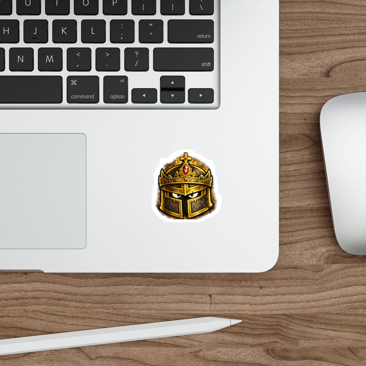 FaithForge Knight Crown Die-Cut Sticker — Water-resistant vinyl