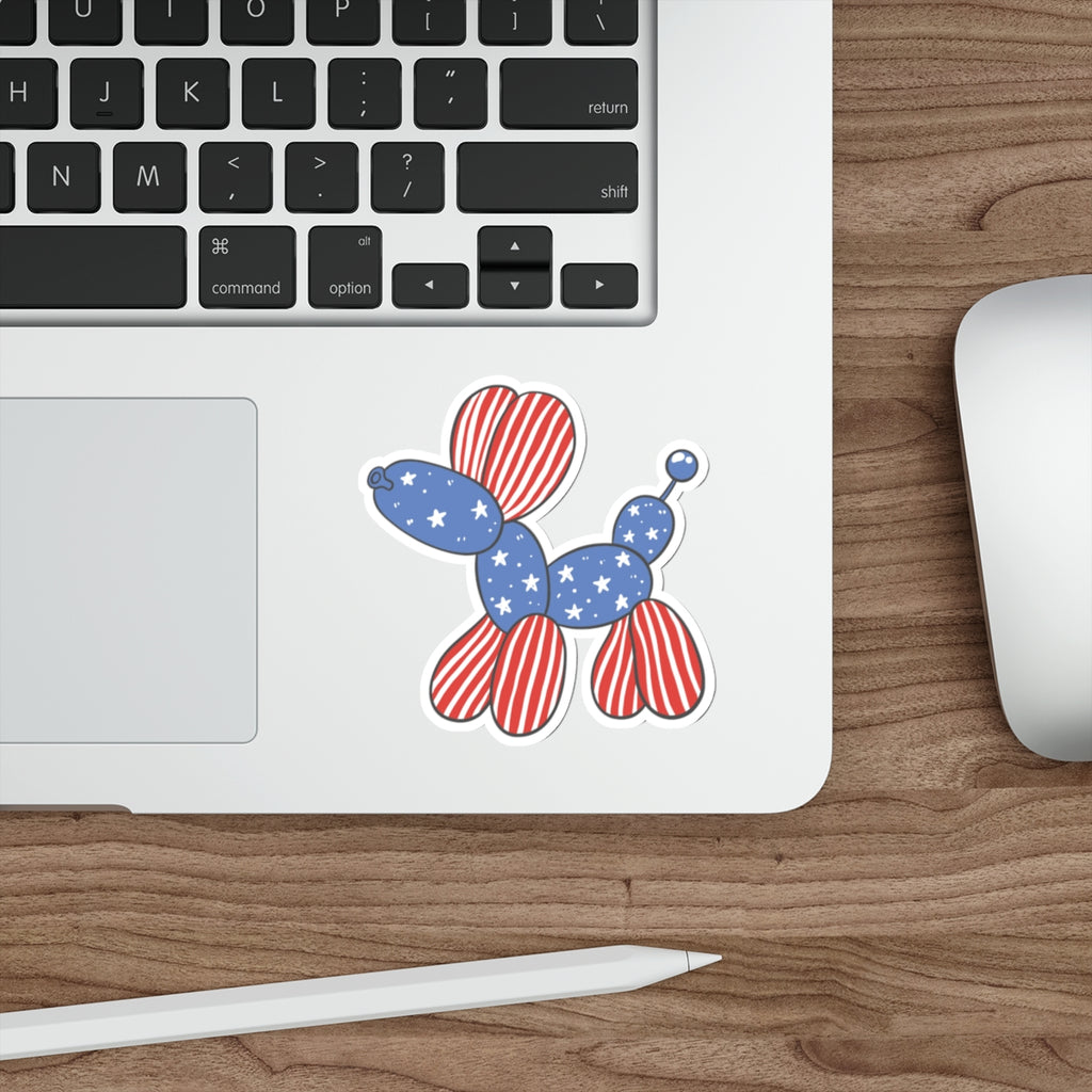 Patriotic Sticker Pack — Ballon Animal 4th of July Red White Blue Die-Cut Stickers