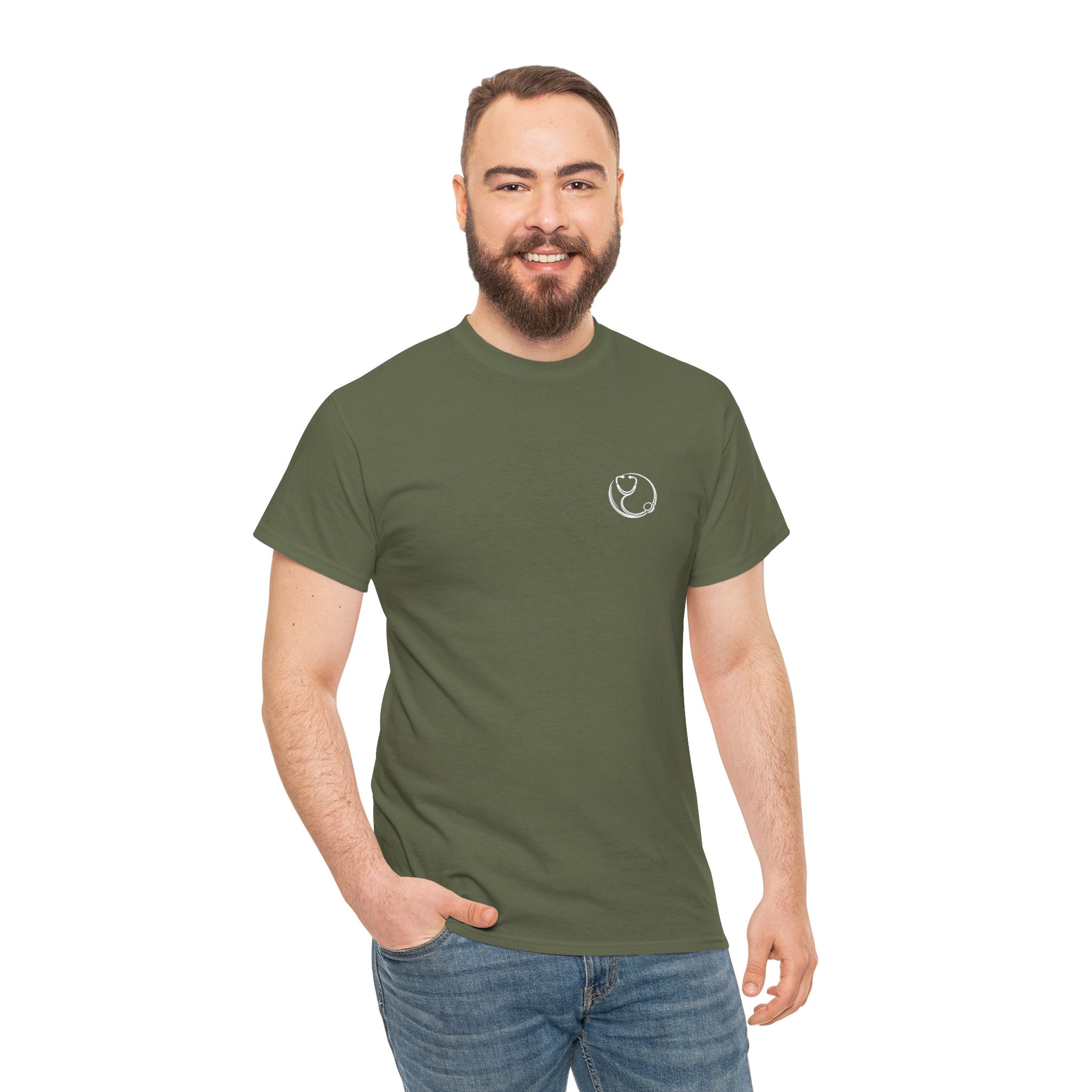 DoctorJSWAYS Let Me Explain T-Shirt — Minimal Logo Black Tee with Bold Back Text