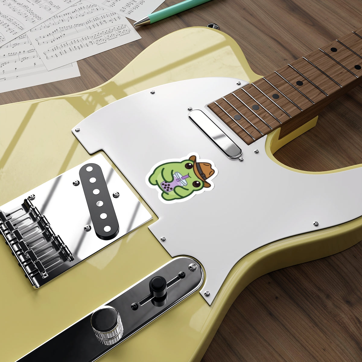 Boba Frog Die-Cut Sticker