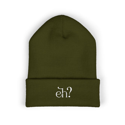 (Canada) Embroidered “eh?” Knit Toque