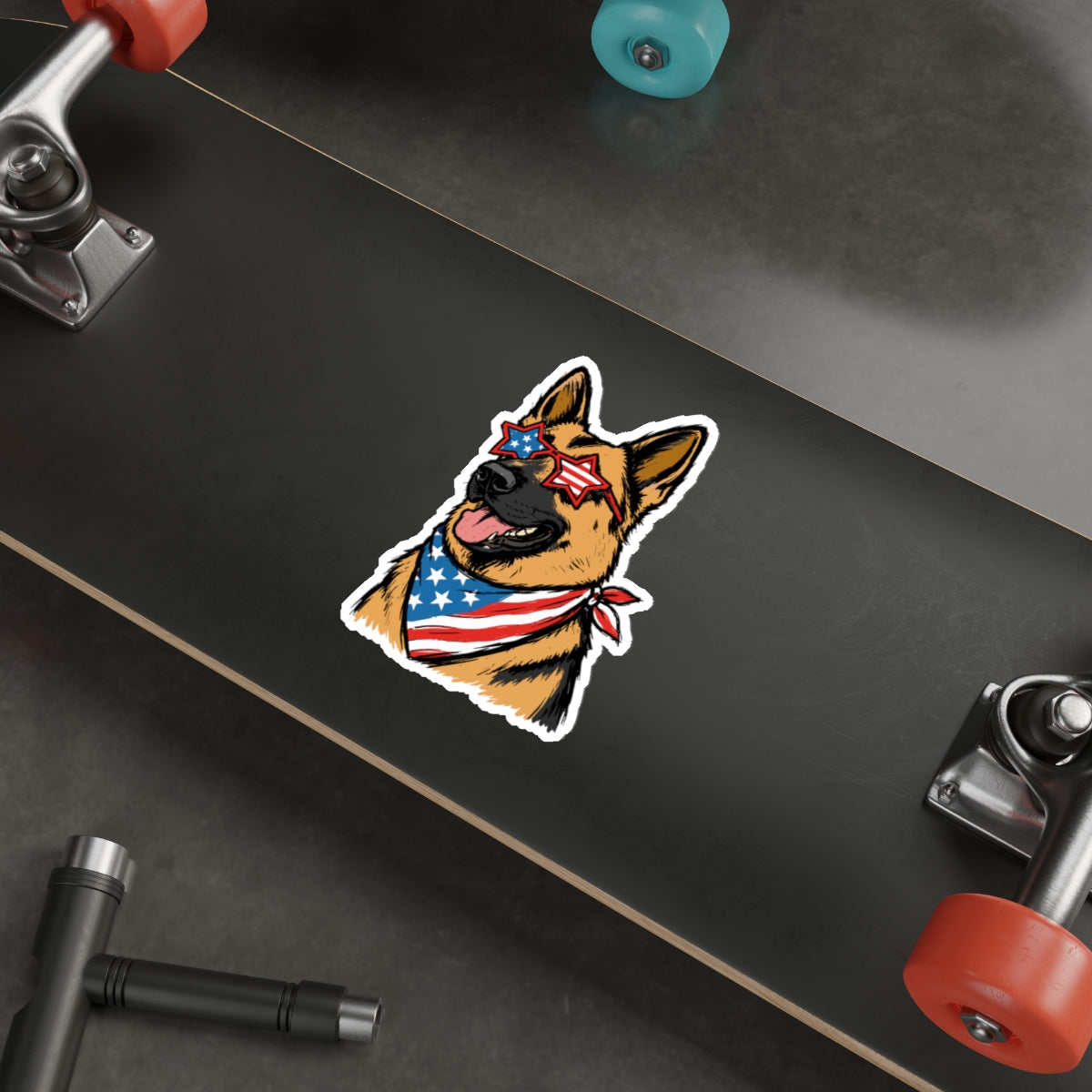 Patriotic Sticker Pack — Shepherd in style in Style 4th of July Red White Blue Die-Cut Sticker