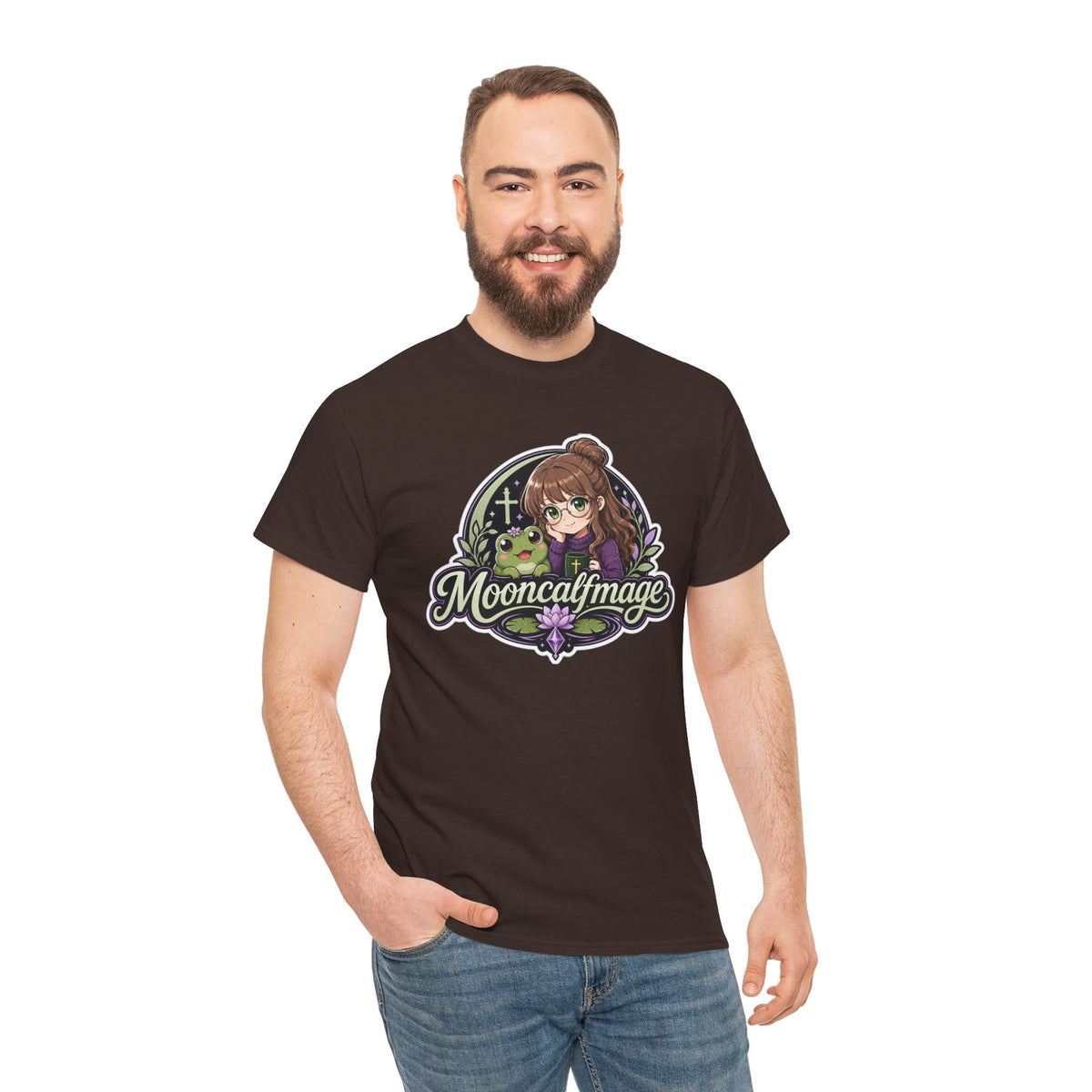 MOONCALFMAGE Logo Tee - Gamer/Streamer T-Shirt Blue GBSG (Gather)
