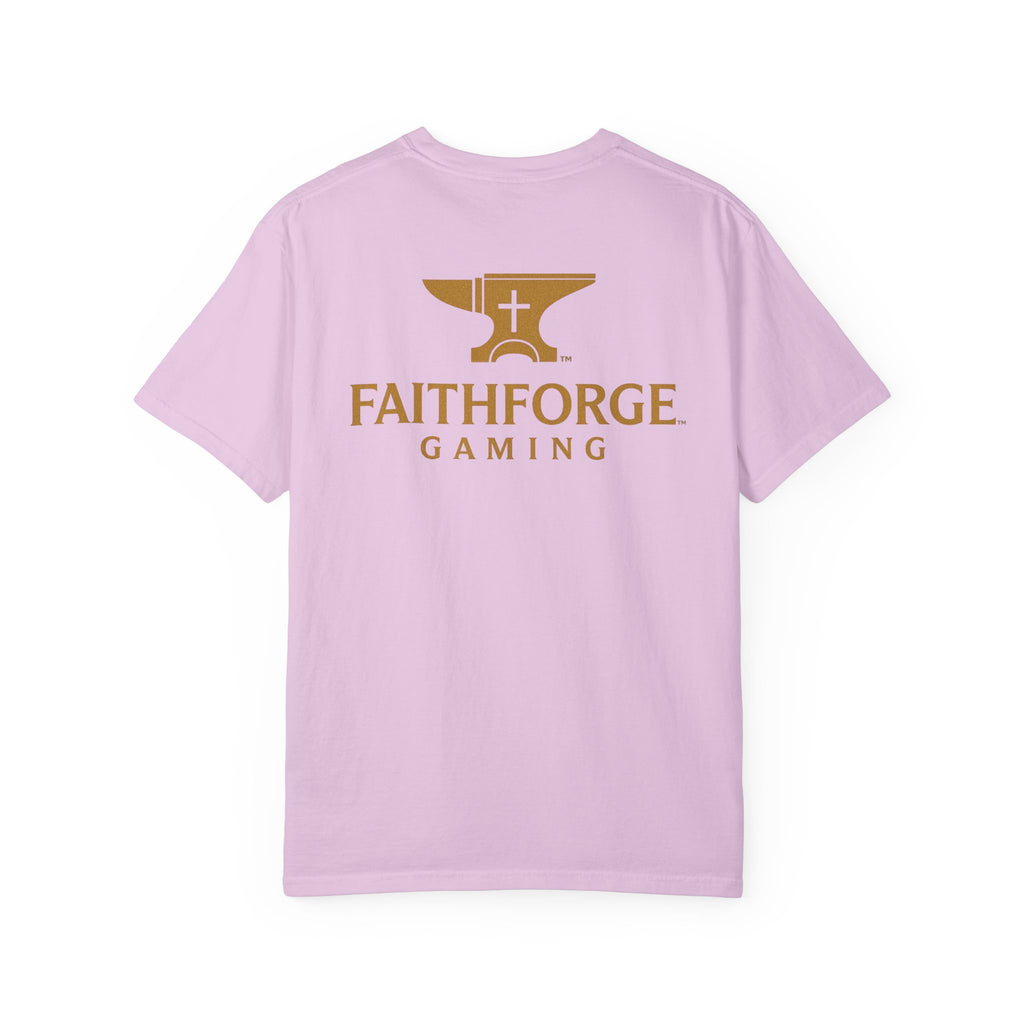 FaithForge Gaming T-Shirt — Logo Tee with Anvil & Cross (Christian Gamer Apparel)