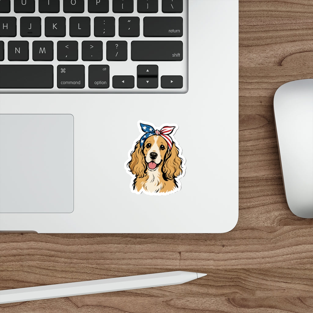 Copy of Patriotic Sticker Pack — Lady w/ bandana 4th of July Red White Blue Die-Cut Stickers
