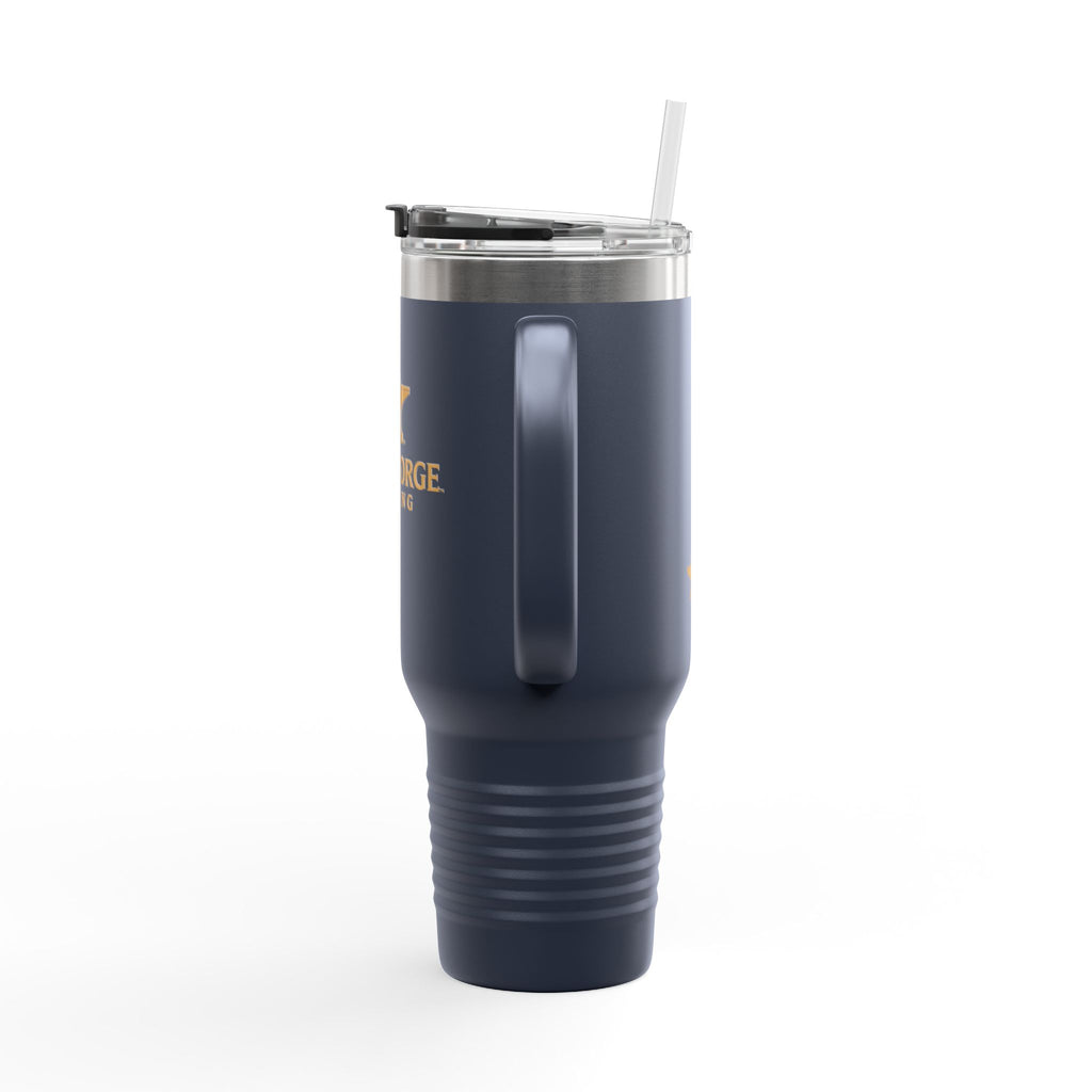 40oz Insulated Travel Mug — FaithForge Gaming Logo
