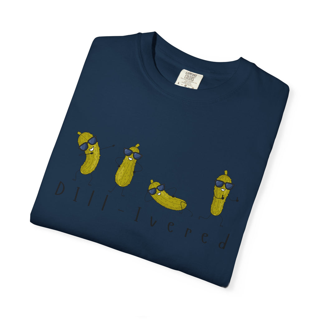 Dill-Livered Pickle Pun T-Shirt — Funny Pickle Lover Tee