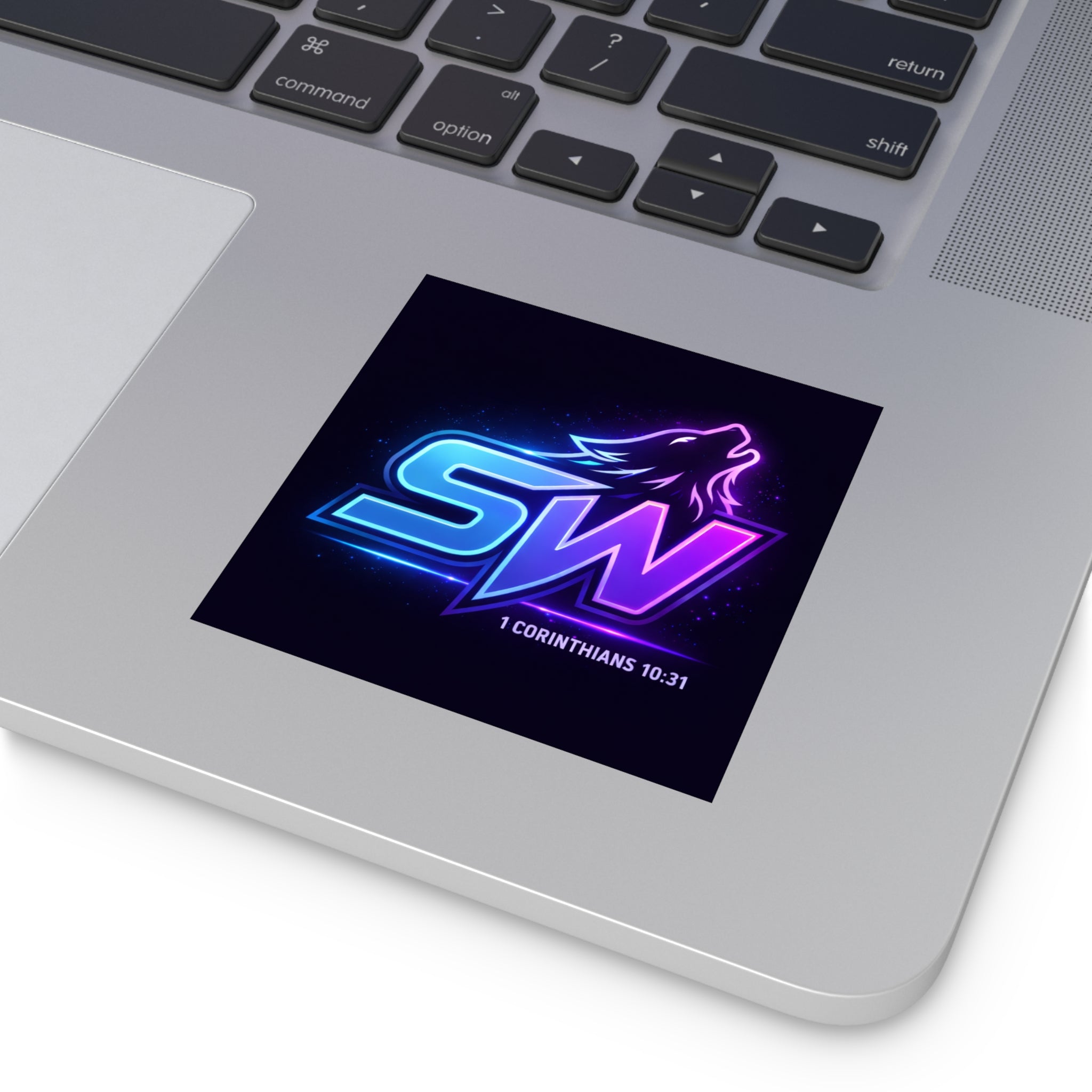 Seawolf_30 Vinyl Sticker Indoor/Outdoor — SW 1 Corinthians 10:31 Square Sticker