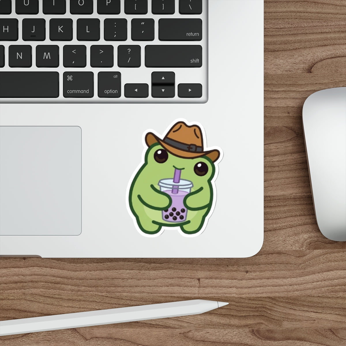 Boba Frog Die-Cut Sticker
