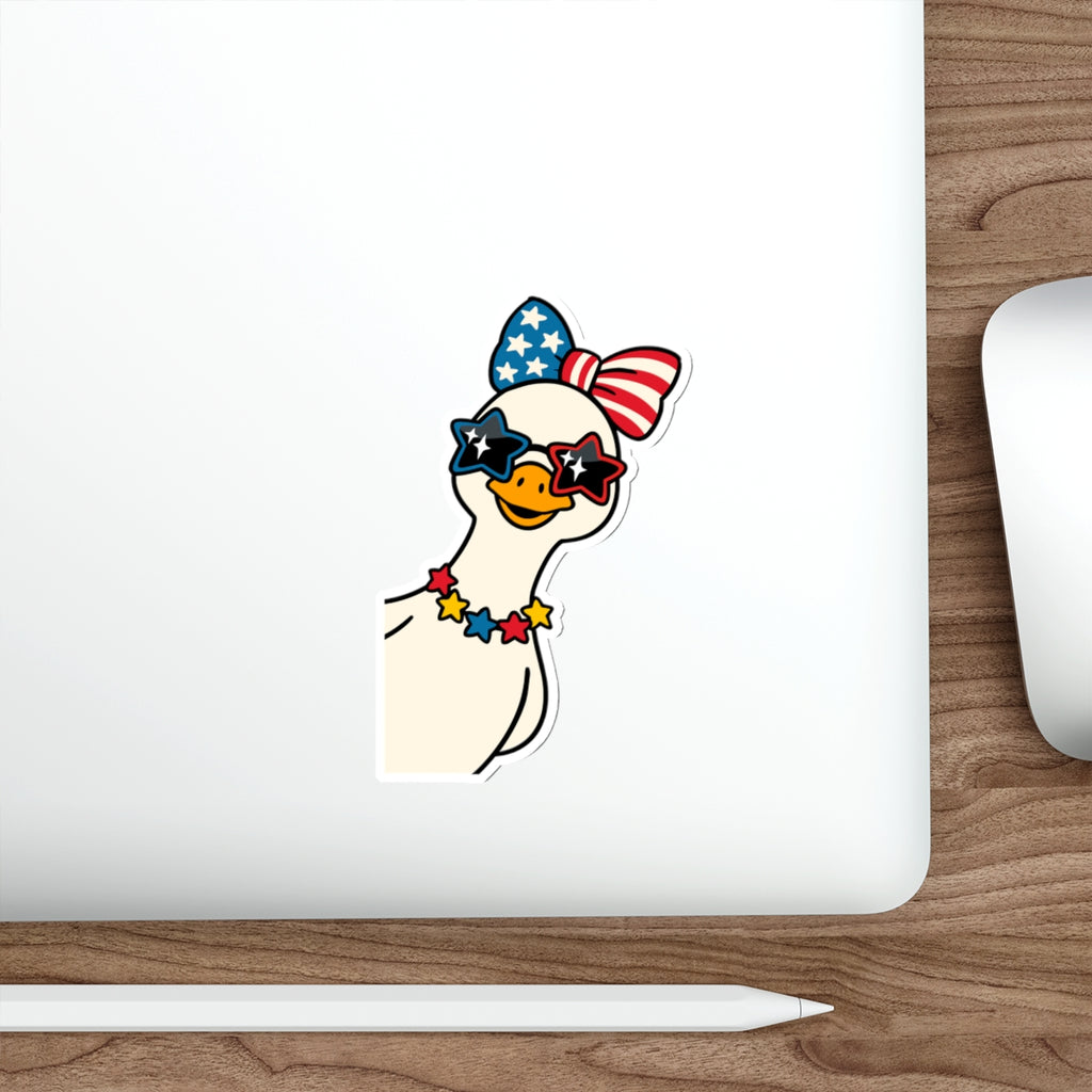 Patriotic Goose Die-Cut Sticker