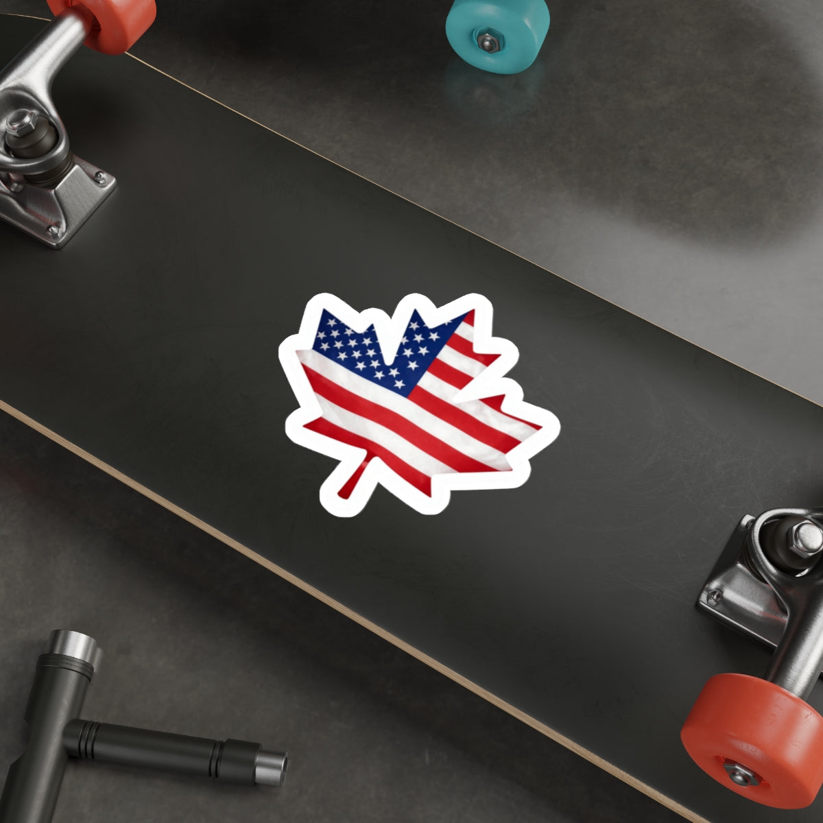 Canadian American sticker
