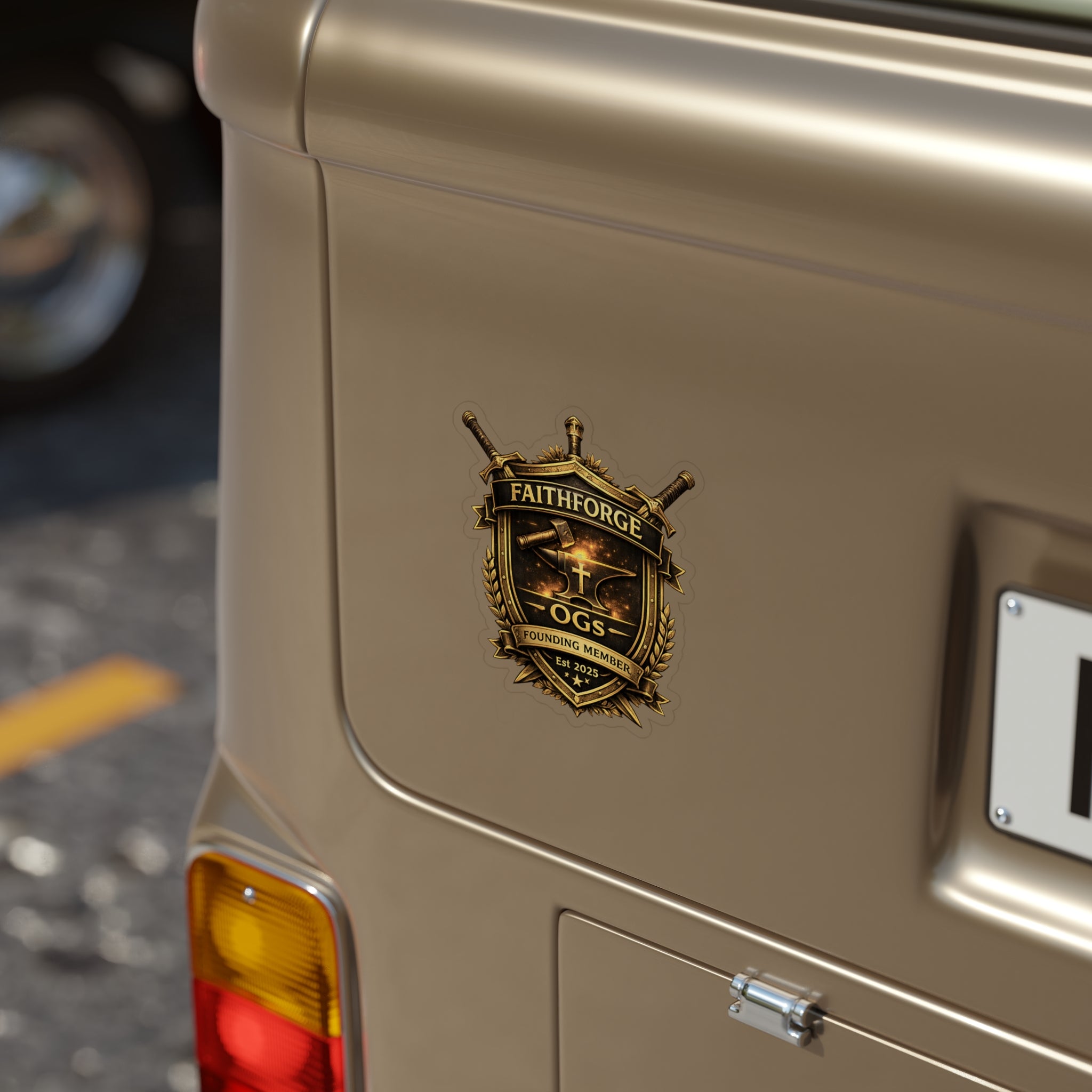 Faithforge Gaming Die-Cut Outdoor Sticker - Waterproof Transparent Logo Decal