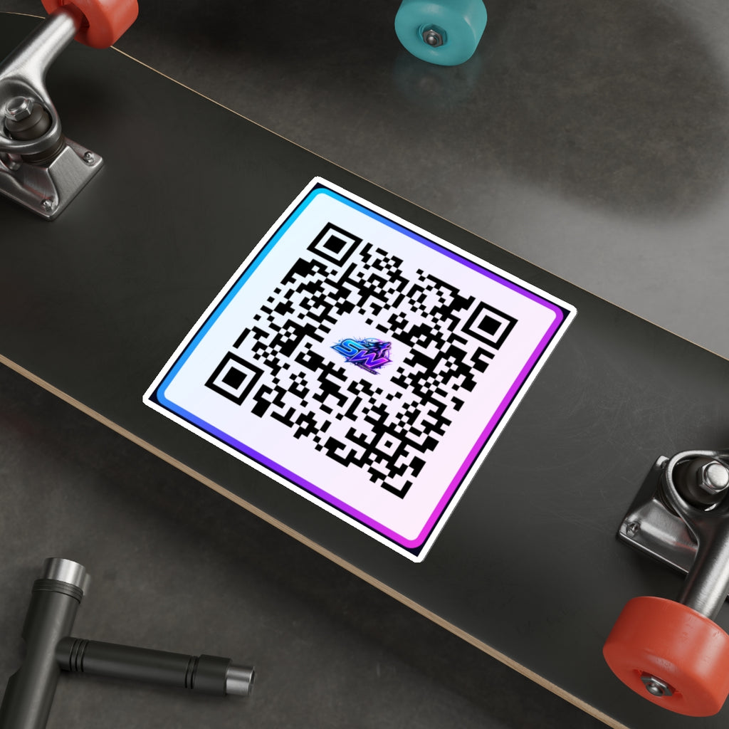 Seawolf_30 Streamer QR Code Die-Cut Sticker Indoor/Outdoor