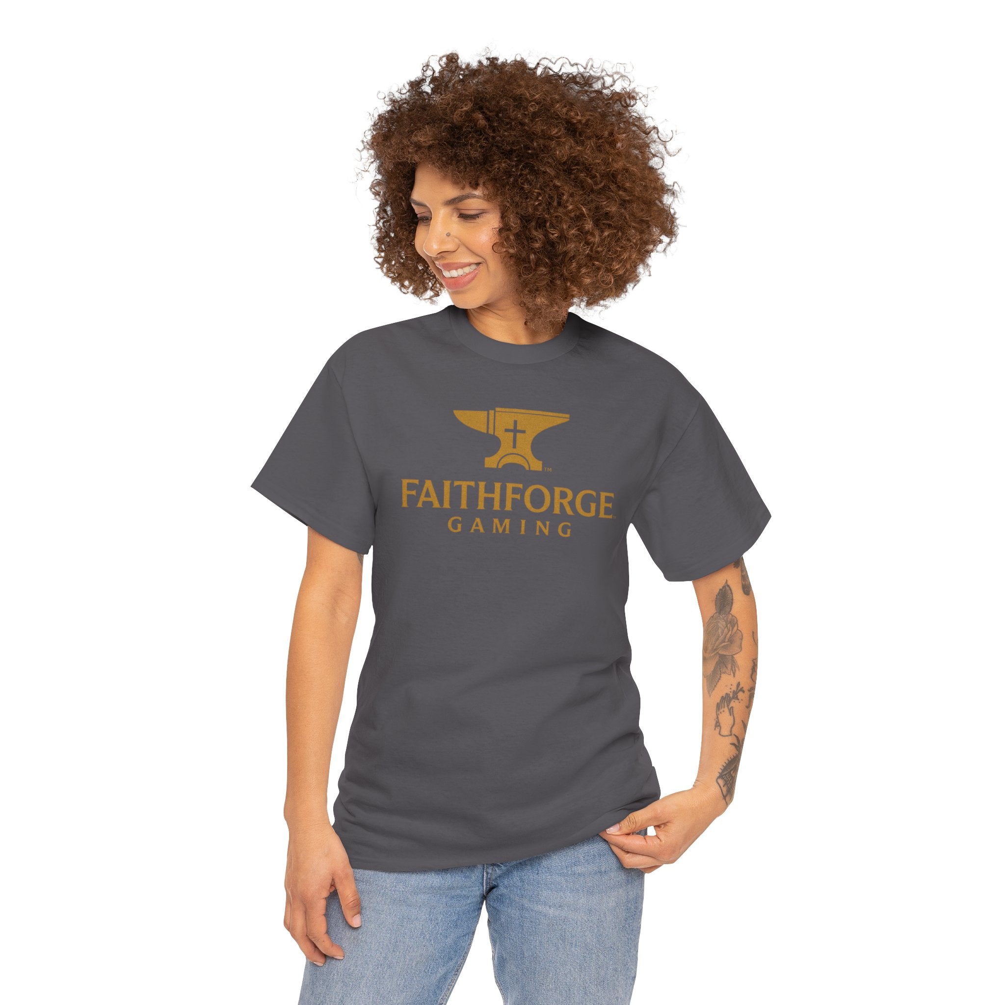 (Canada) FaithForge Gaming T-Shirt — Anvil & Cross Logo Tee for Christian Gamers