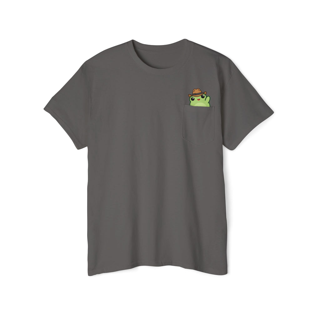 Pocket Frog Tee — Cute Cowboy Frog Pocket Graphic T-Shirt