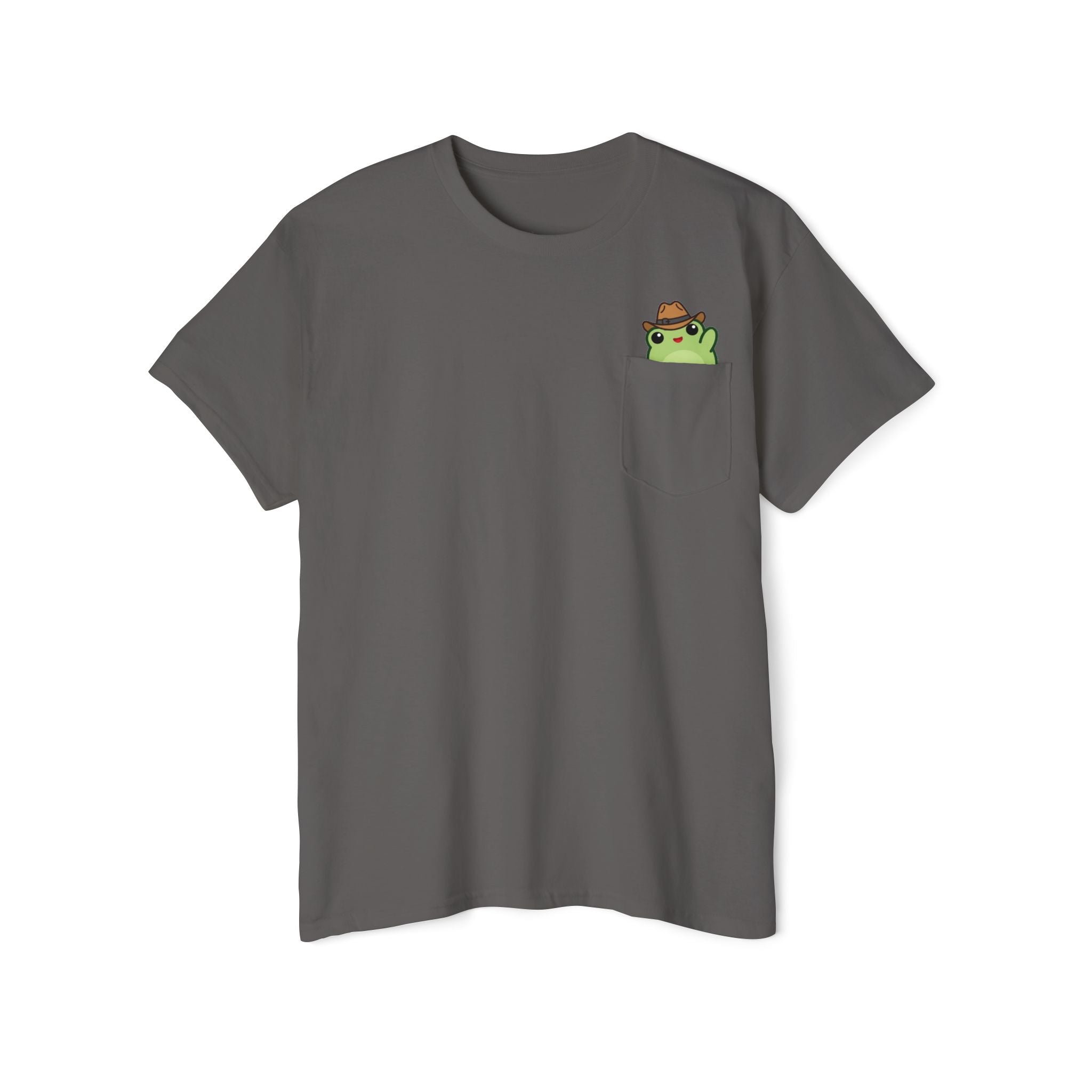 Pocket Frog Tee — Cute Cowboy Frog Pocket Graphic T-Shirt