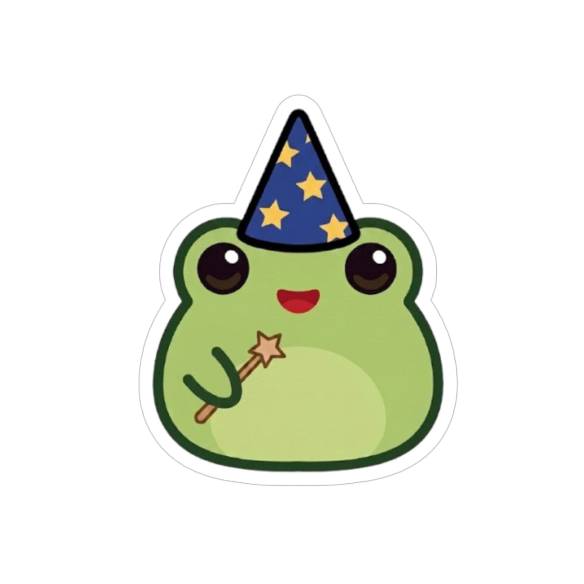 Frog Mage Die-Cut Outdoor Sticker - Waterproof Transparent Logo Decal