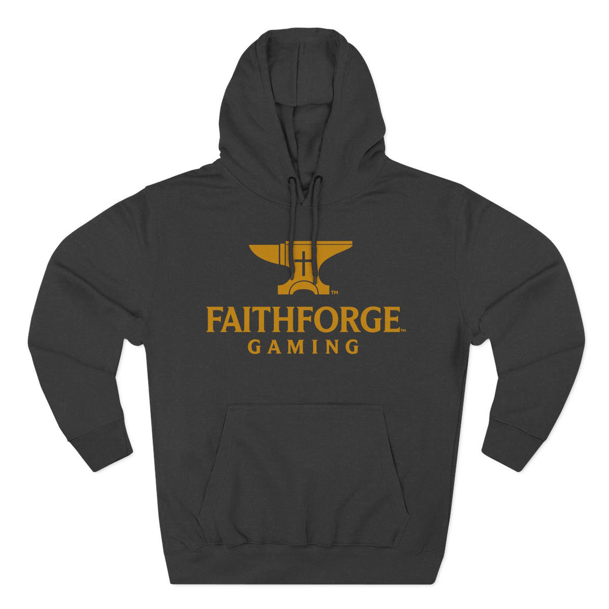 Faithforge Gaming Hoodie — Faith Quote Shield Logo Fleece Hoodie