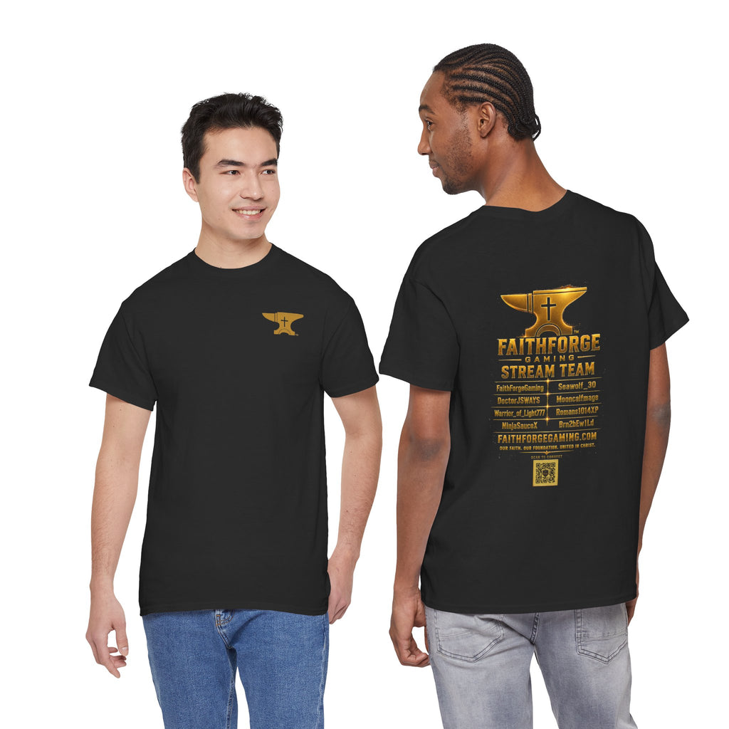 FaithForgeGaming Tee — FaithForge Stream Team Black Graphic T‑Shirt -FaithForgeGaming
