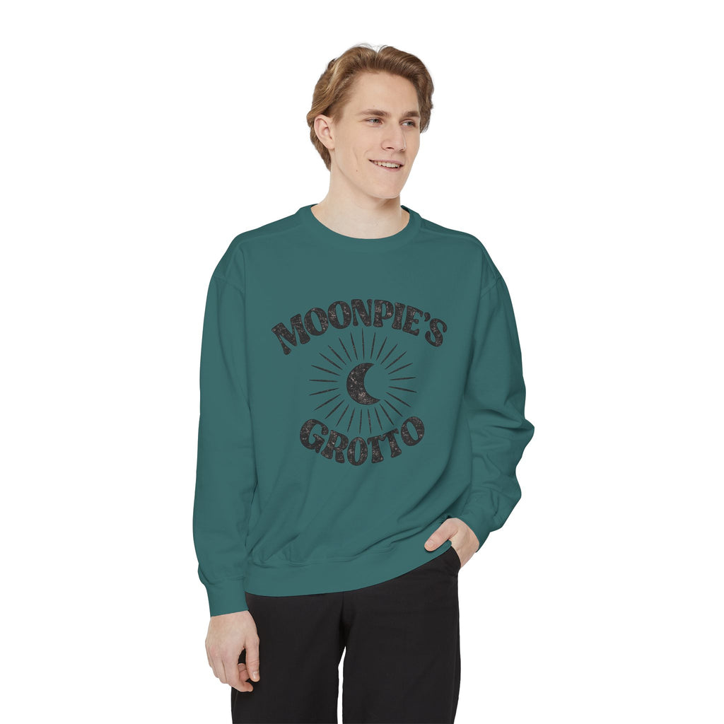 Moonpie's Grotto Sweatshirt — Vintage Celestial Moon Crewneck