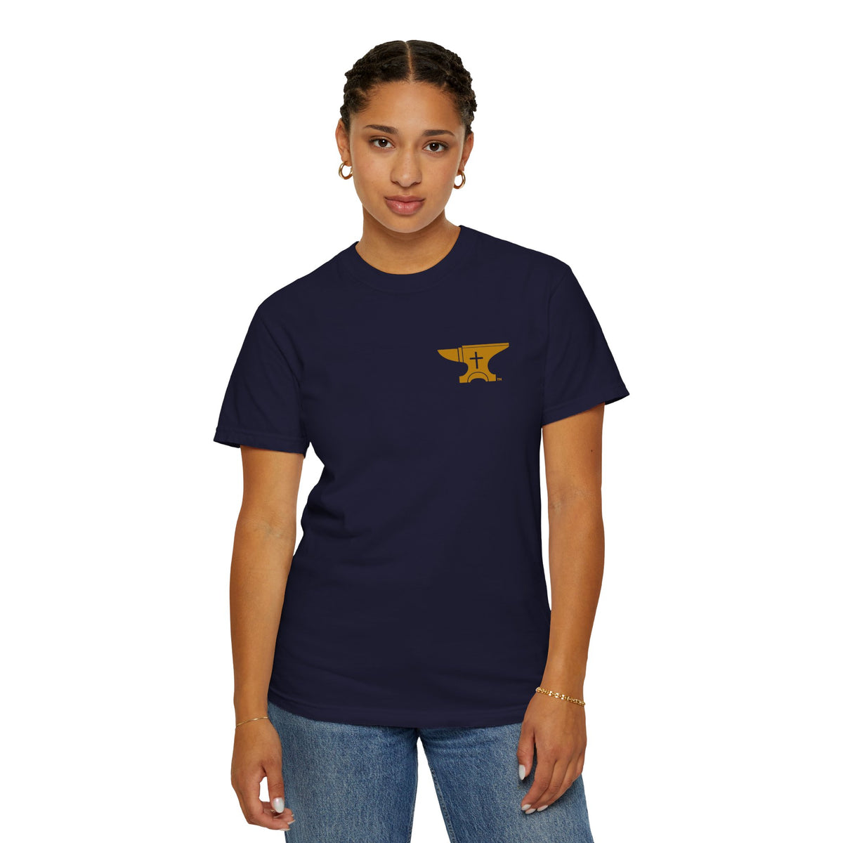 FaithForge Gaming T-Shirt — Logo Tee with Anvil & Cross (Christian Gamer Apparel)