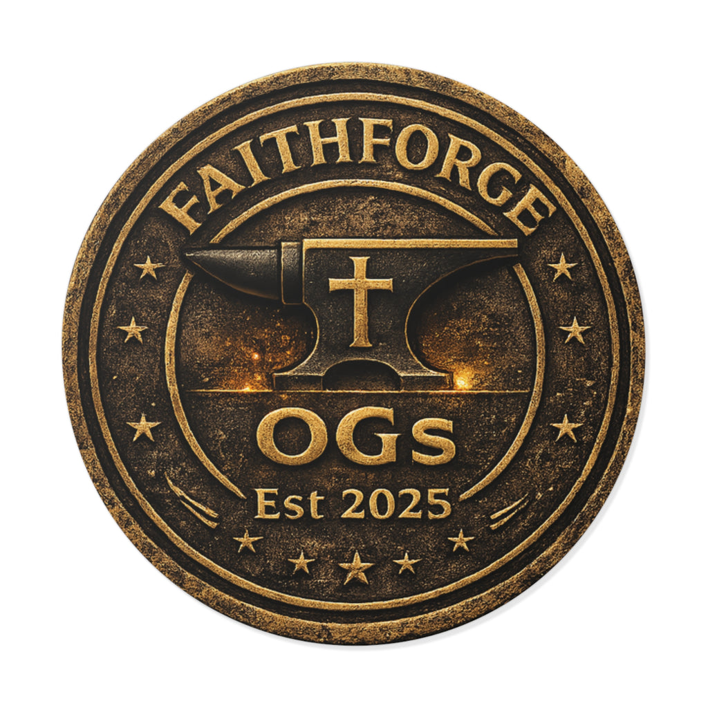 Copy of FaithForge Gaming Round Vinyl Sticker — Gold OG Anvil Round