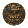 Copy of FaithForge Gaming Round Vinyl Sticker — Gold OG Anvil Round