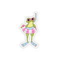 Frog in Floatie Die-Cut Sticker