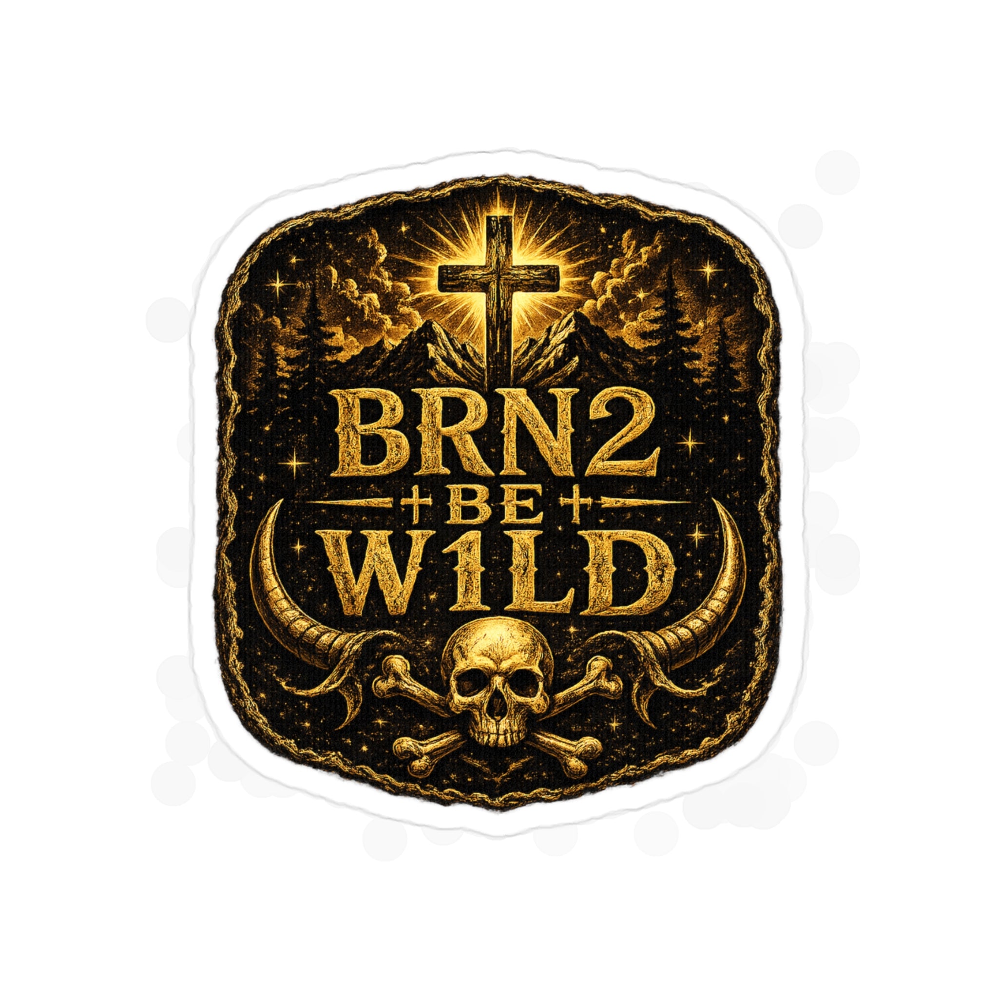 BRN2BEW1LD-Cut Outdoor Sticker - Waterproof Transparent Logo Decal
